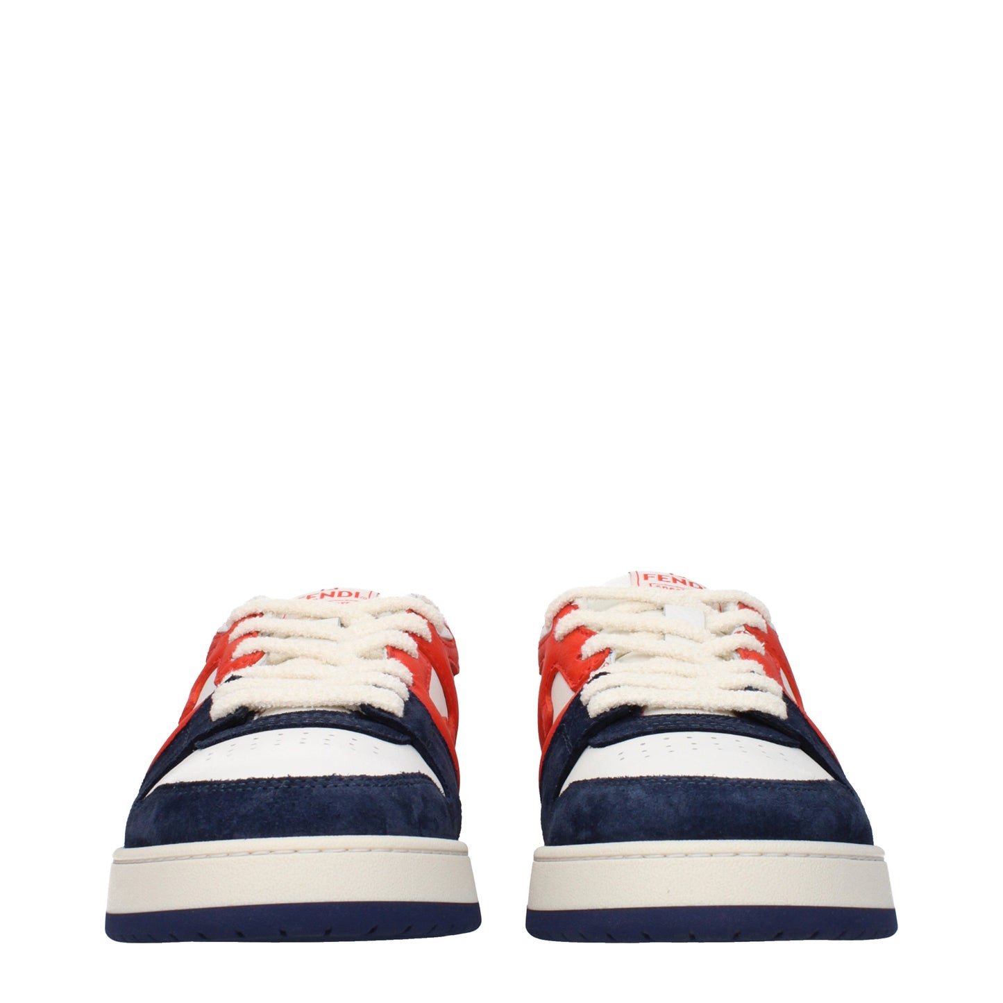 Fendi Men's Sneakers in Suede Blue/Red