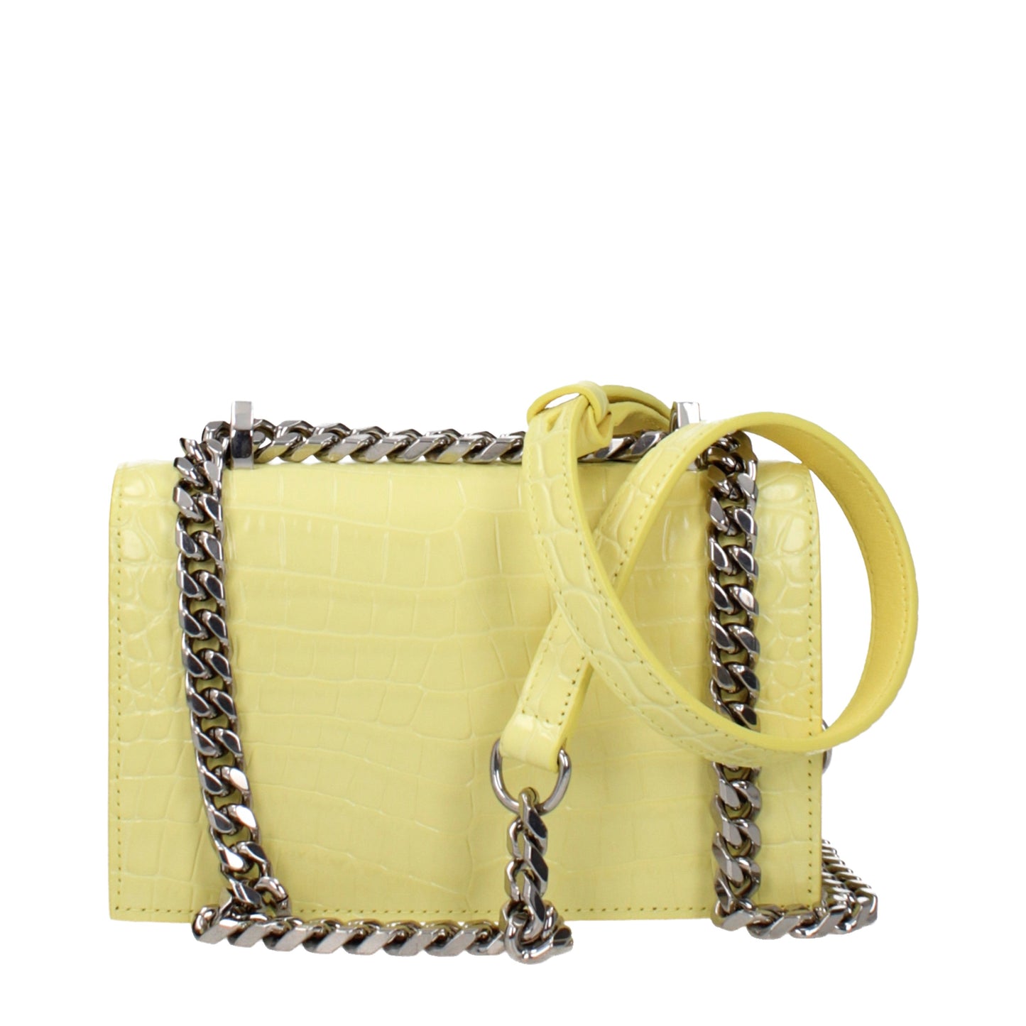 Alexander McQueen Crossbody Bags Women Leather Yellow/Pollen