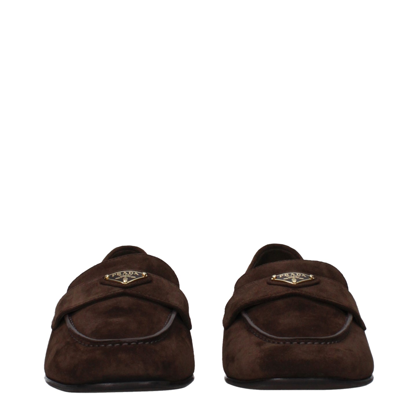 Prada Loafers Women Suede Brown/Dark Brown