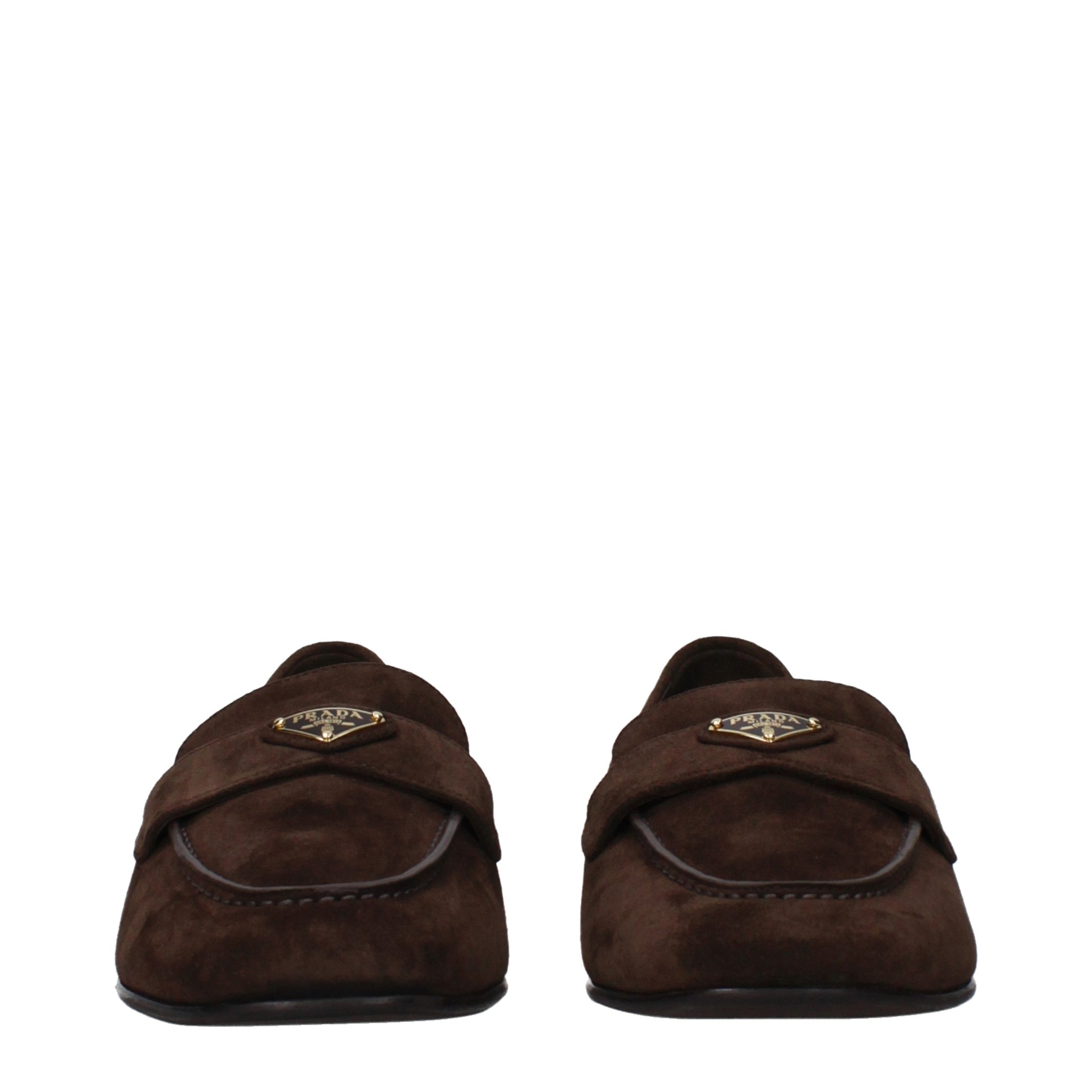 Prada Loafers Women Suede Brown/Dark Brown