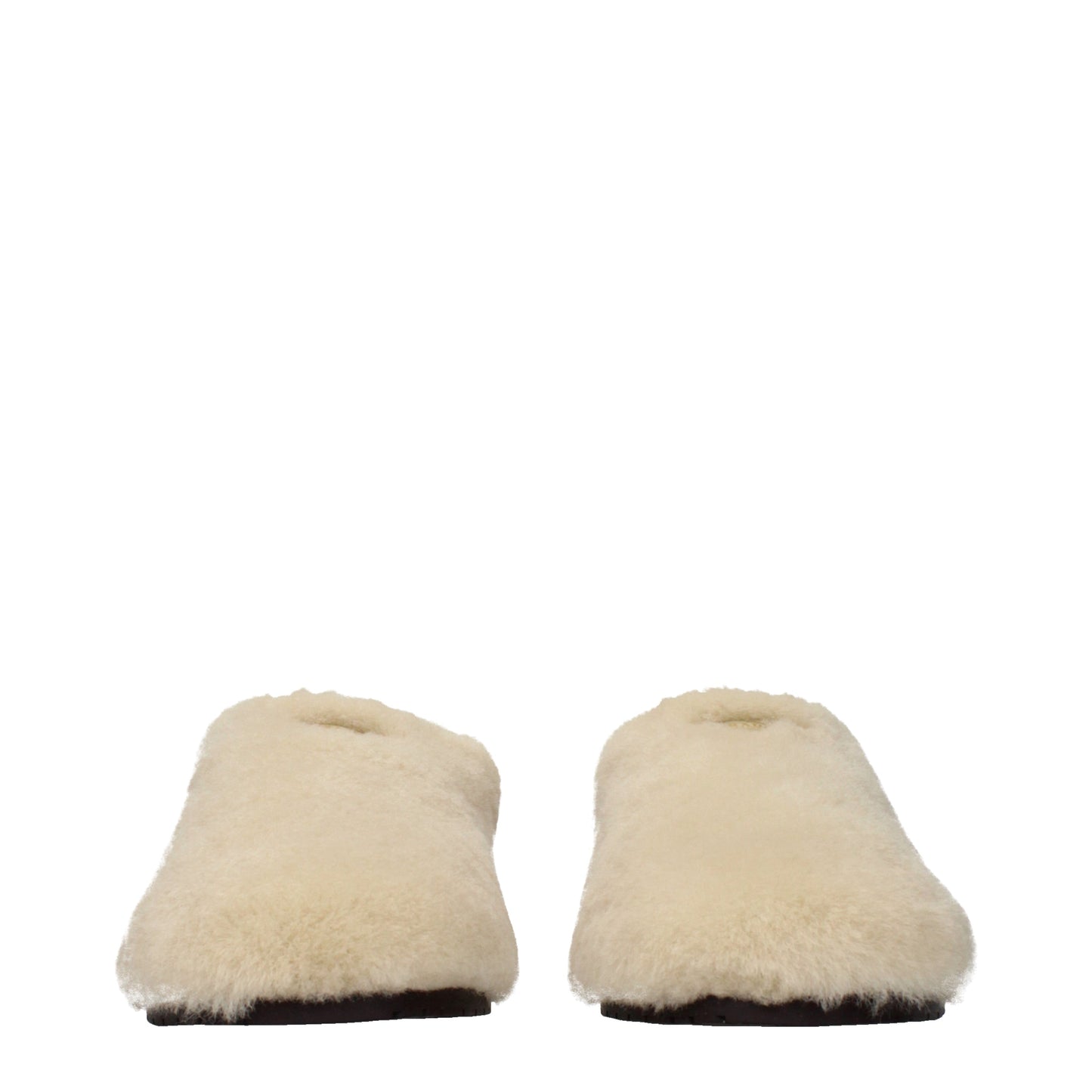 Prada Slippers and Clogs Women Fur  Beige/Travertine