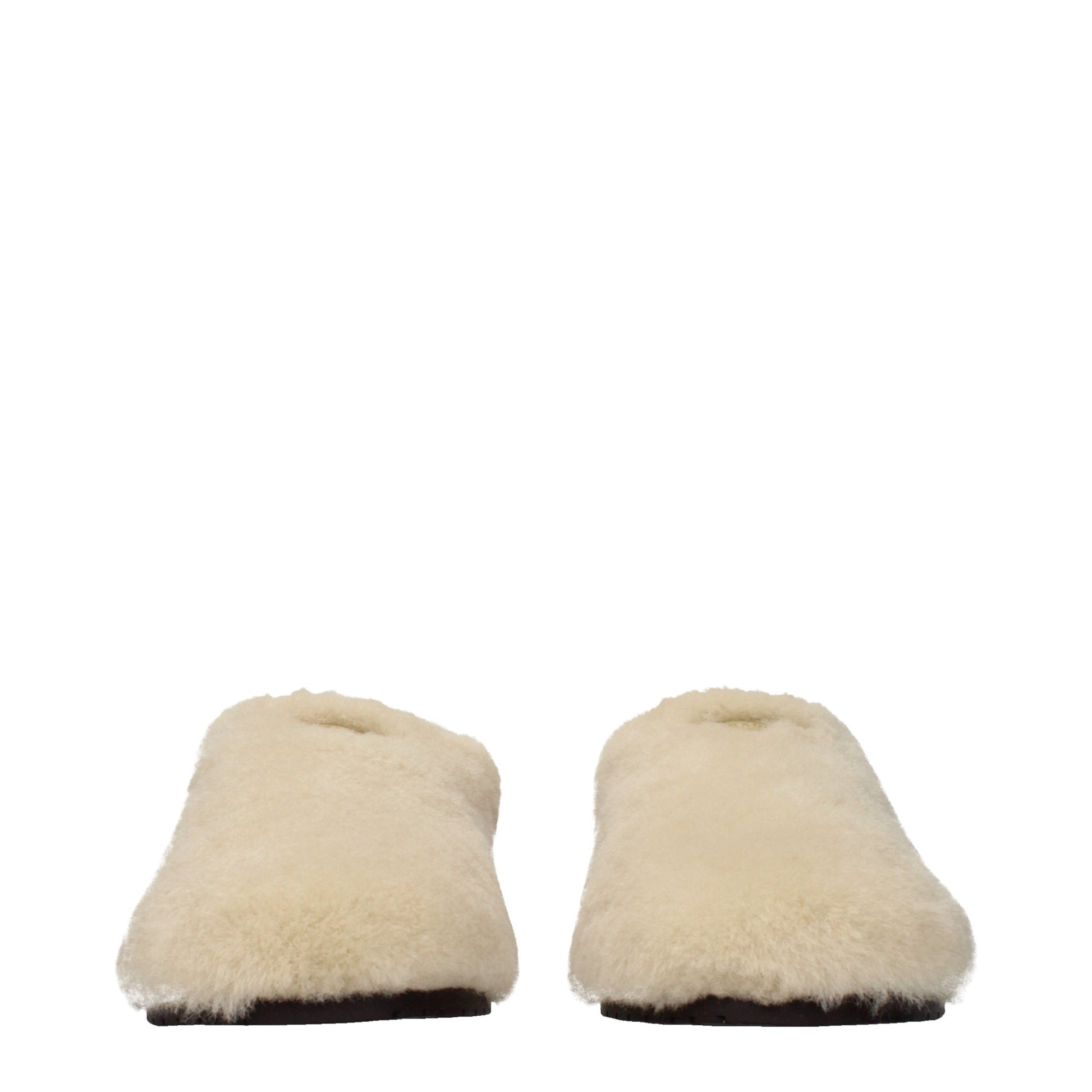 Prada Slippers and Clogs Women Fur  Beige/Travertine