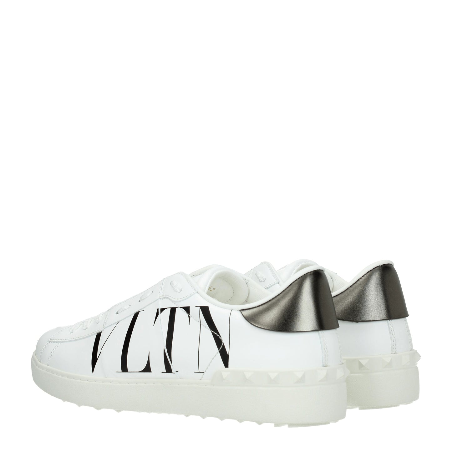 Valentino Garavani Men's Sneakers in Leather White/Dark Grey