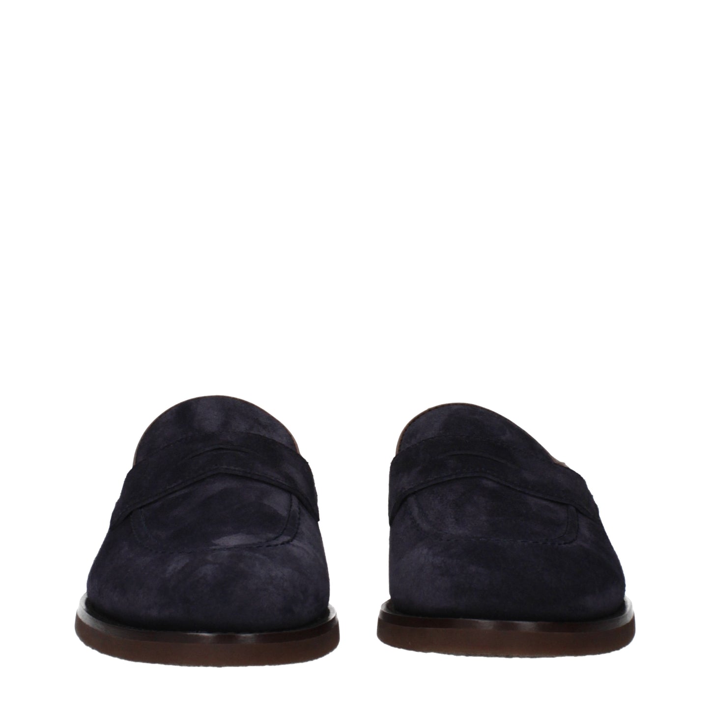 Brunello Cucinelli Loafers Men Suede Blue