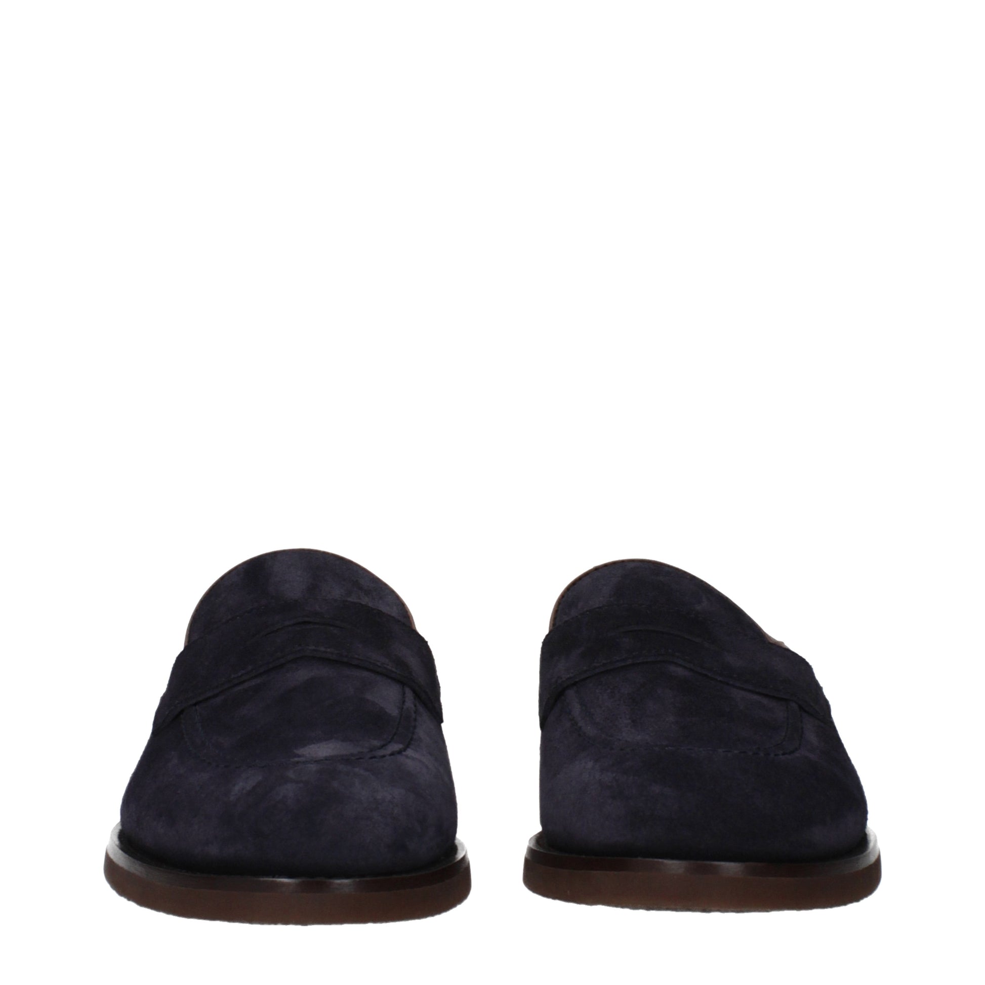 Brunello Cucinelli Loafers Men Suede Blue