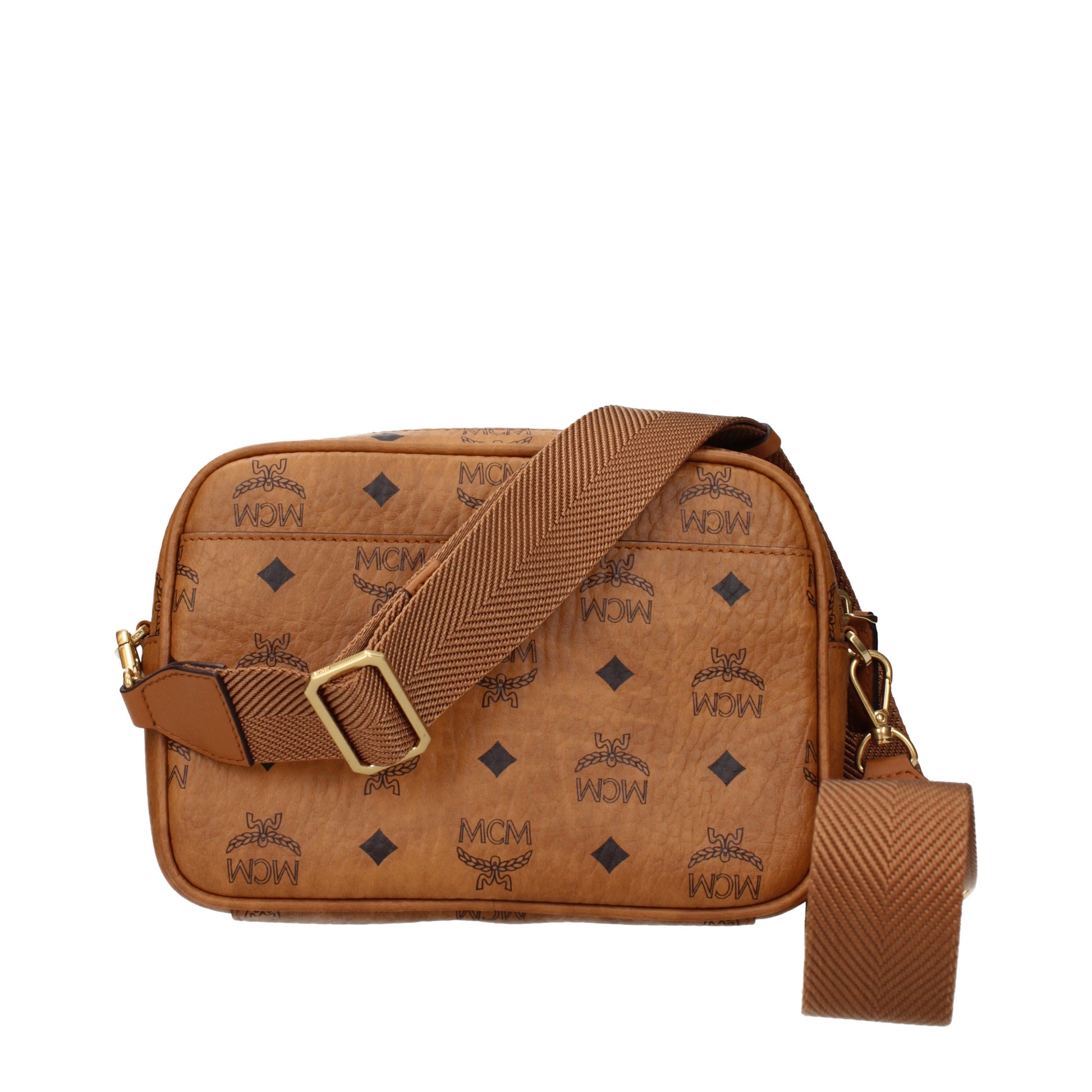 MCM Crossbody Bags Men Fabric  Brown/Cognac