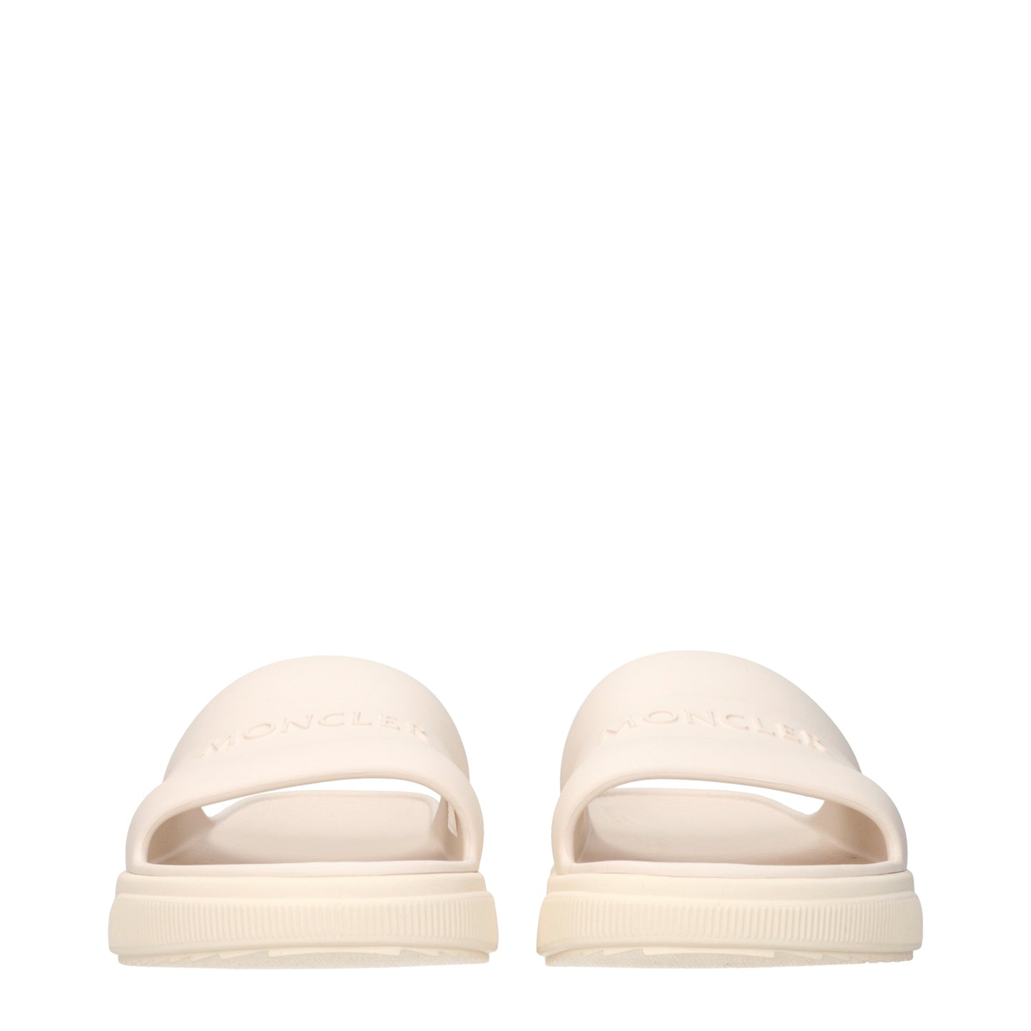 Moncler Slippers and Clogs Women Rubber Beige