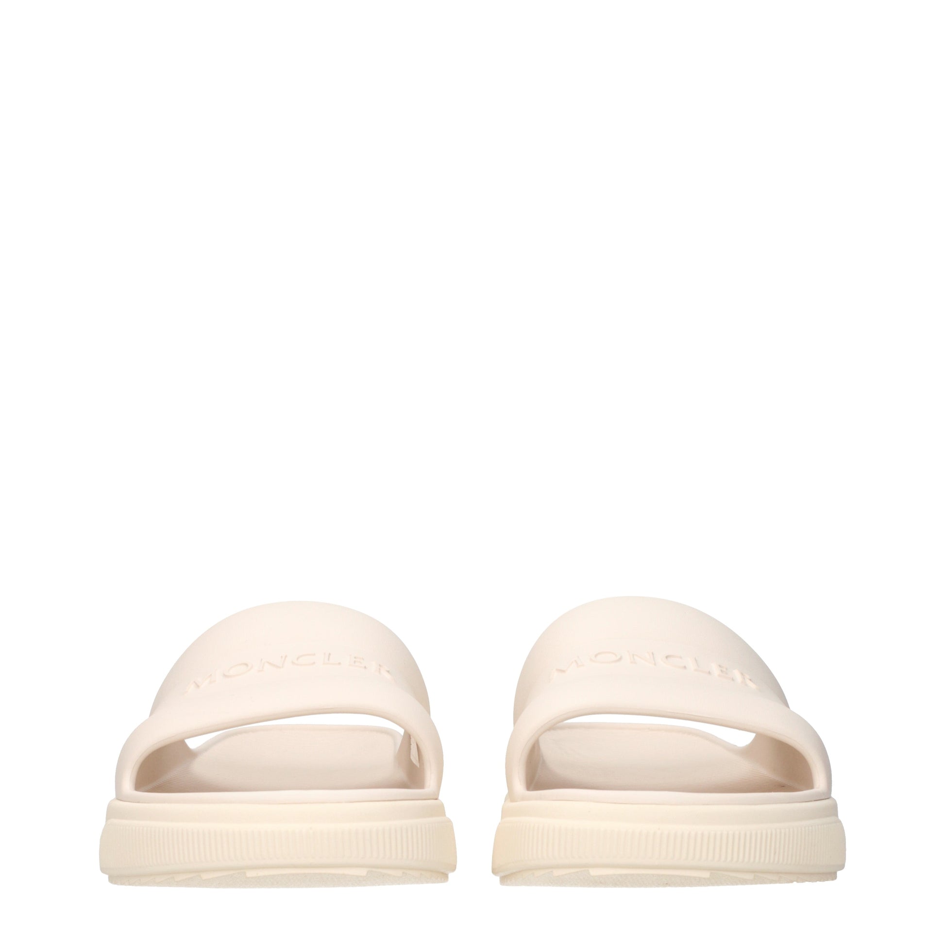 Moncler Slippers and Clogs Women Rubber Beige