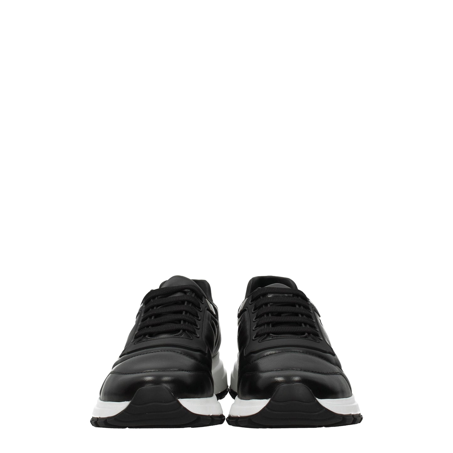 Prada Men's Sneakers in Leather Black