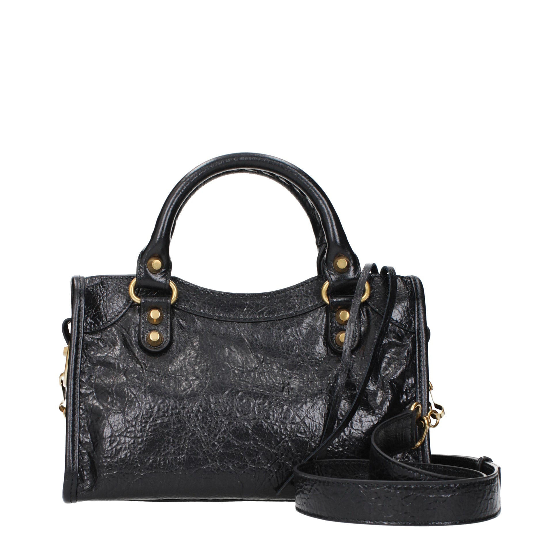 Balenciaga Handbags Women Leather Black