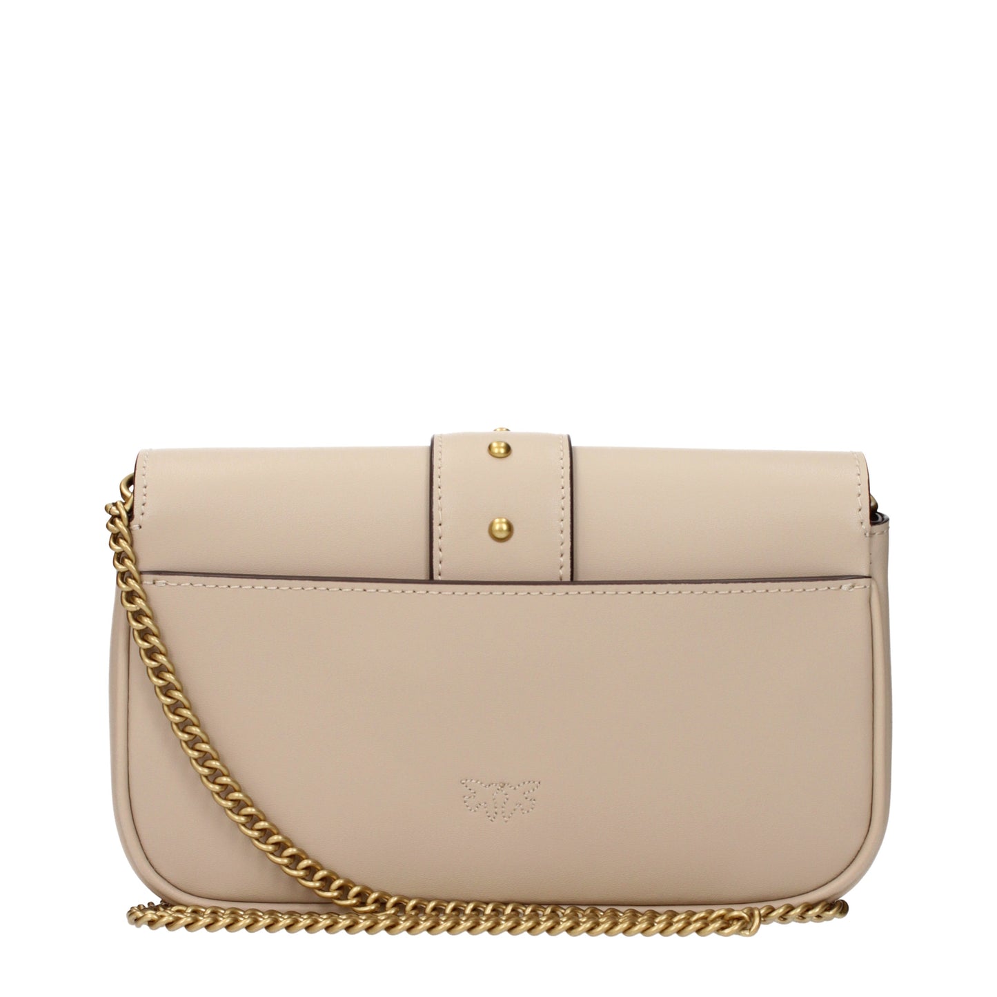 Pinko Crossbody Bags Women Leather Beige