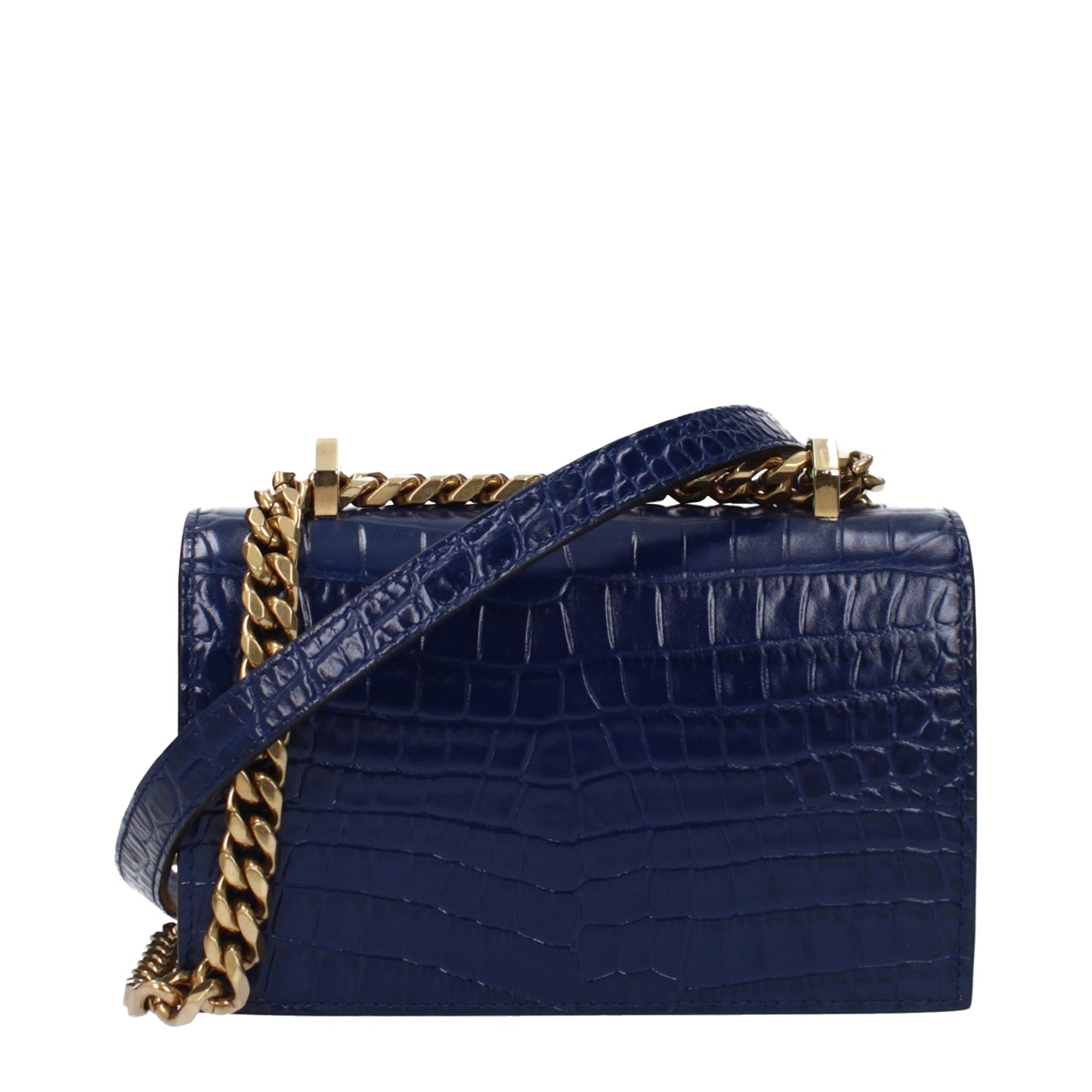 Alexander McQueen Crossbody Bags Women Leather Blue