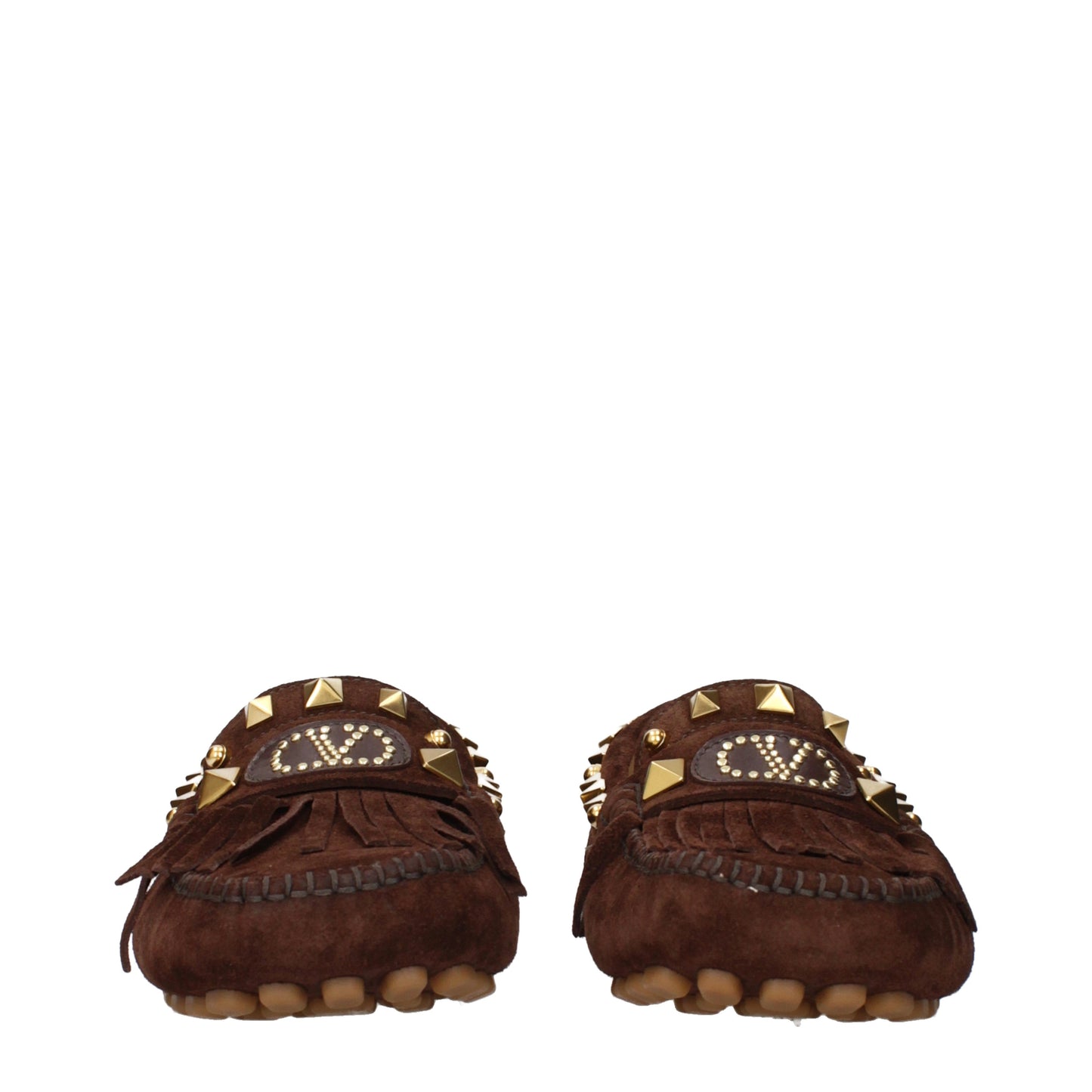 Valentino Garavani Loafers Women Suede Brown/Dark Chocolate