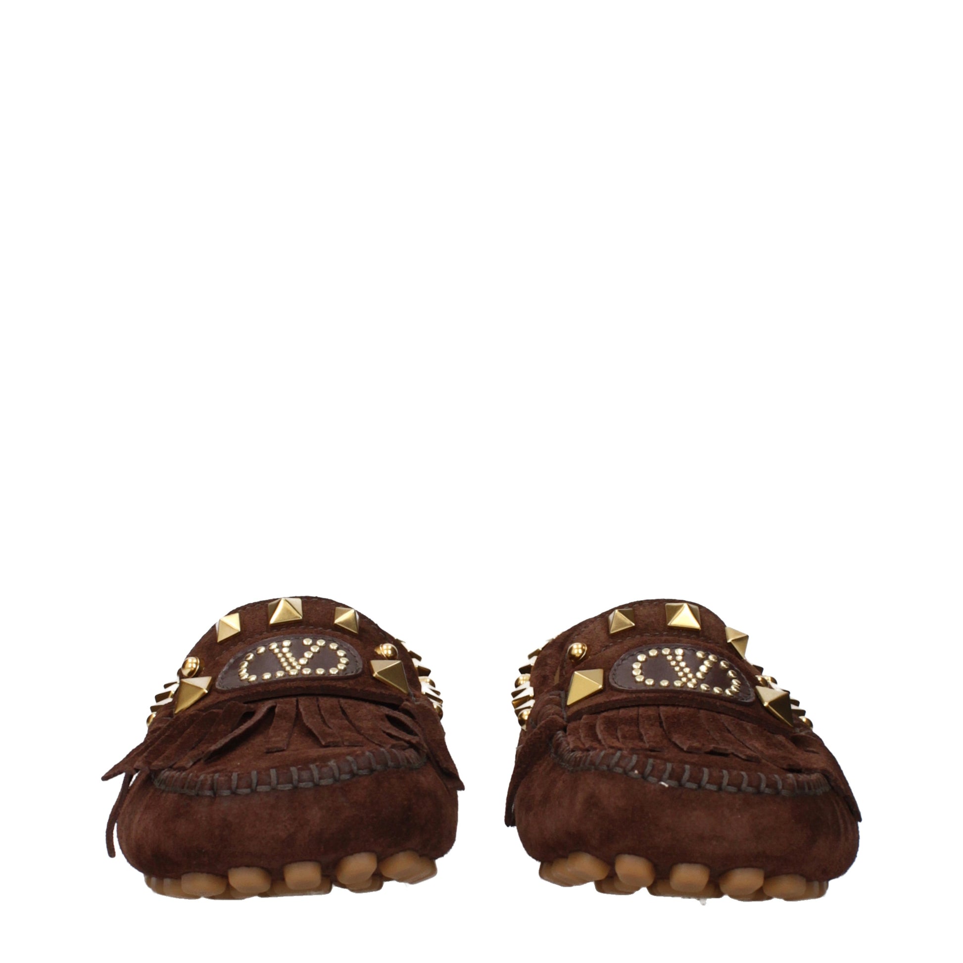 Valentino Garavani Loafers Women Suede Brown/Dark Chocolate