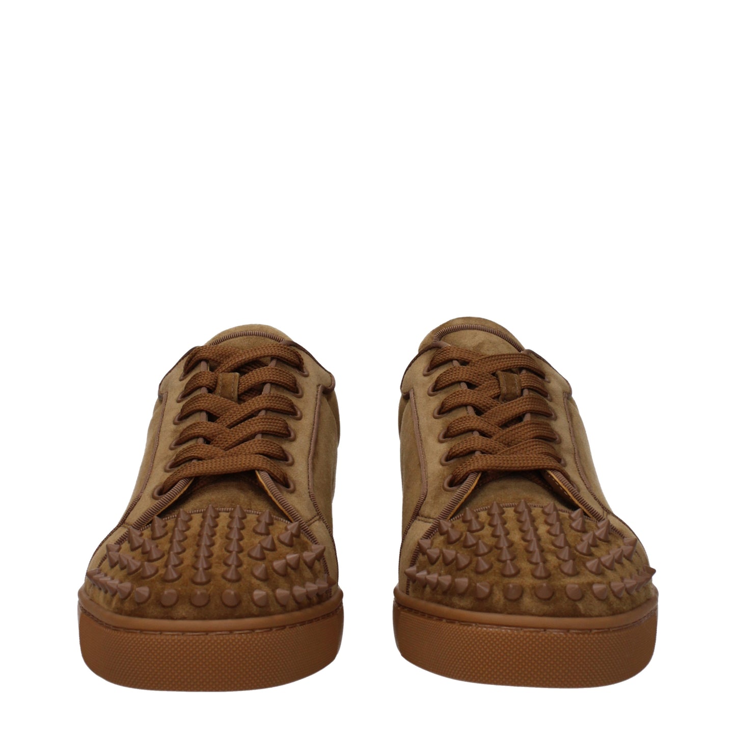 Louboutin Men's Sneakers in Suede Brown