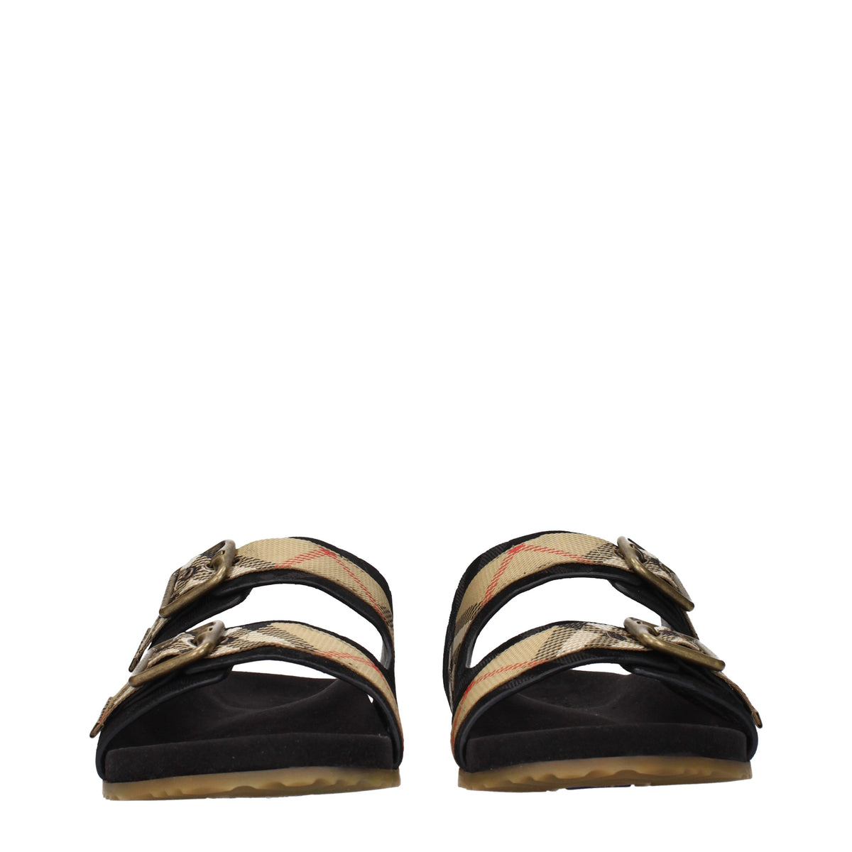 Burberry Slippers and Clogs Men Suede Black/Beige