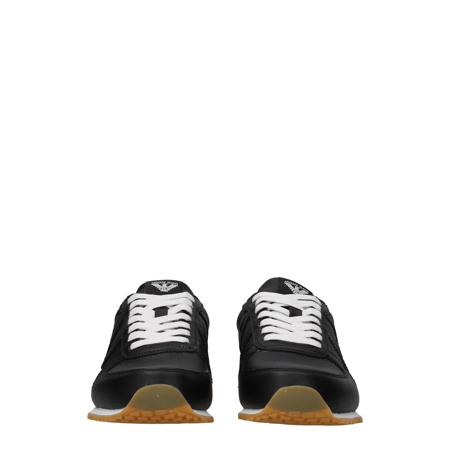 Armani Jeans Men's Sneakers in Leather Black