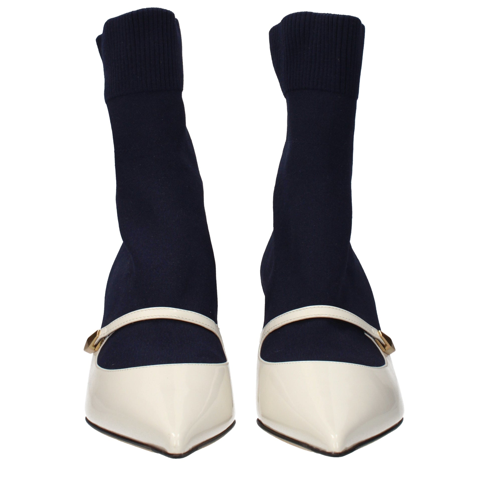 Jimmy Choo Ankle Boots Women Fabric  Blue/Milk
