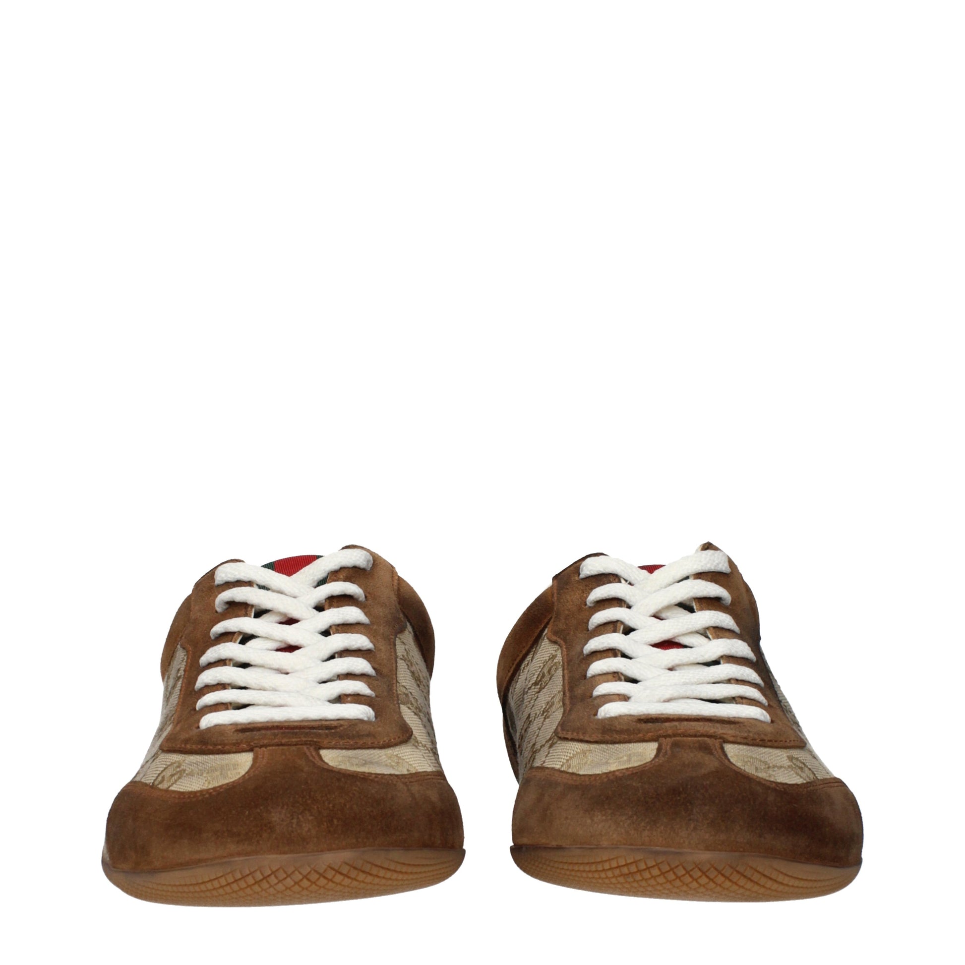 Gucci Sneakers Men Fabric  Beige/Brown