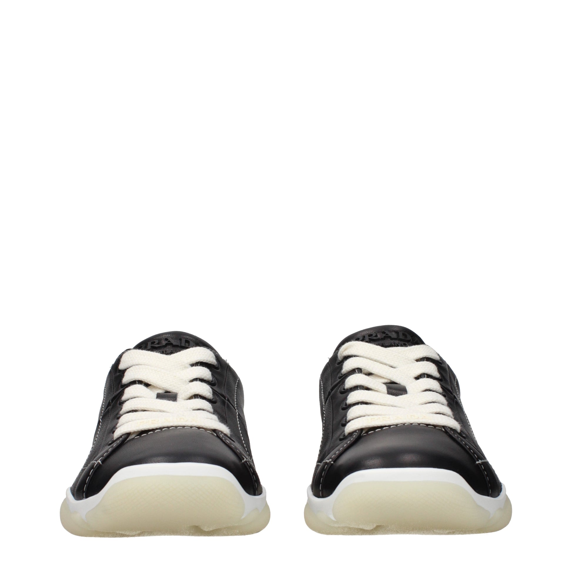 Prada Sneakers Women Leather Black