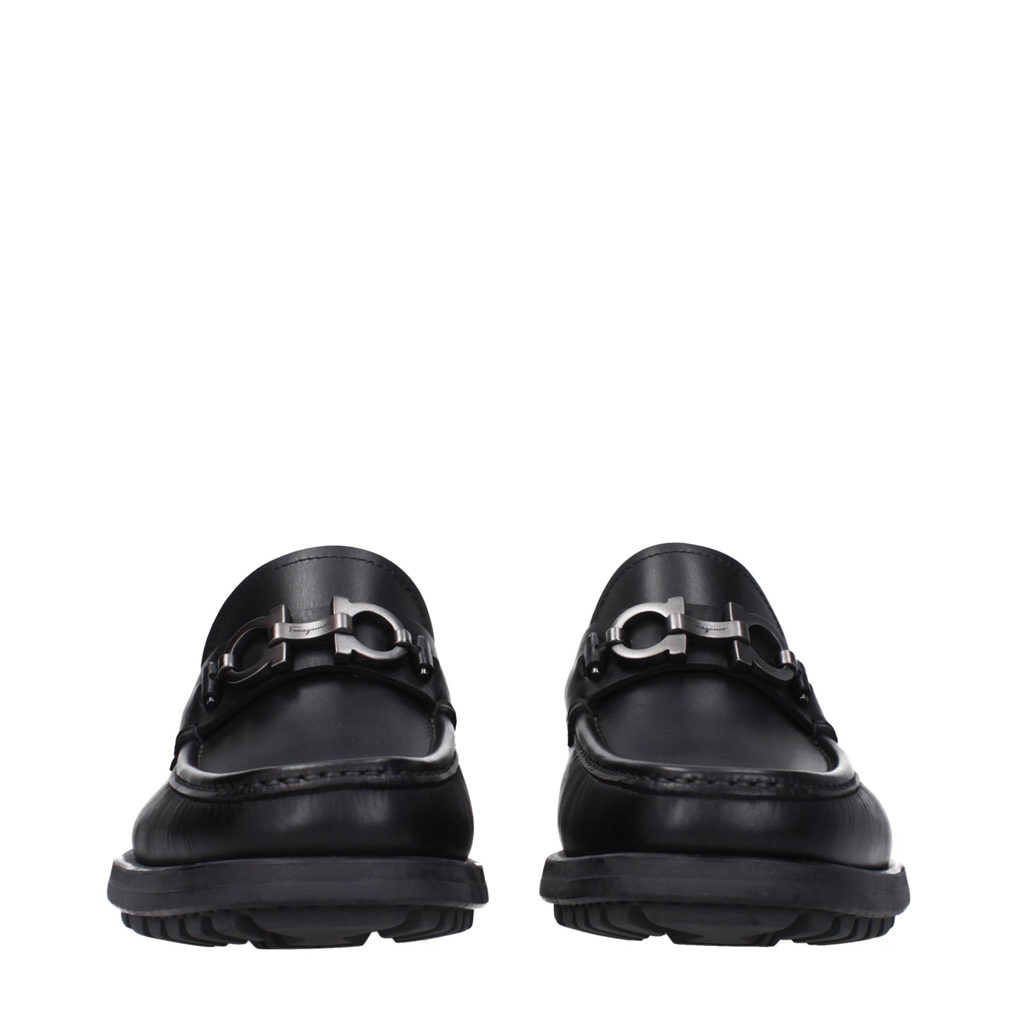 Salvatore Ferragamo Men's Loafers in Leather Black