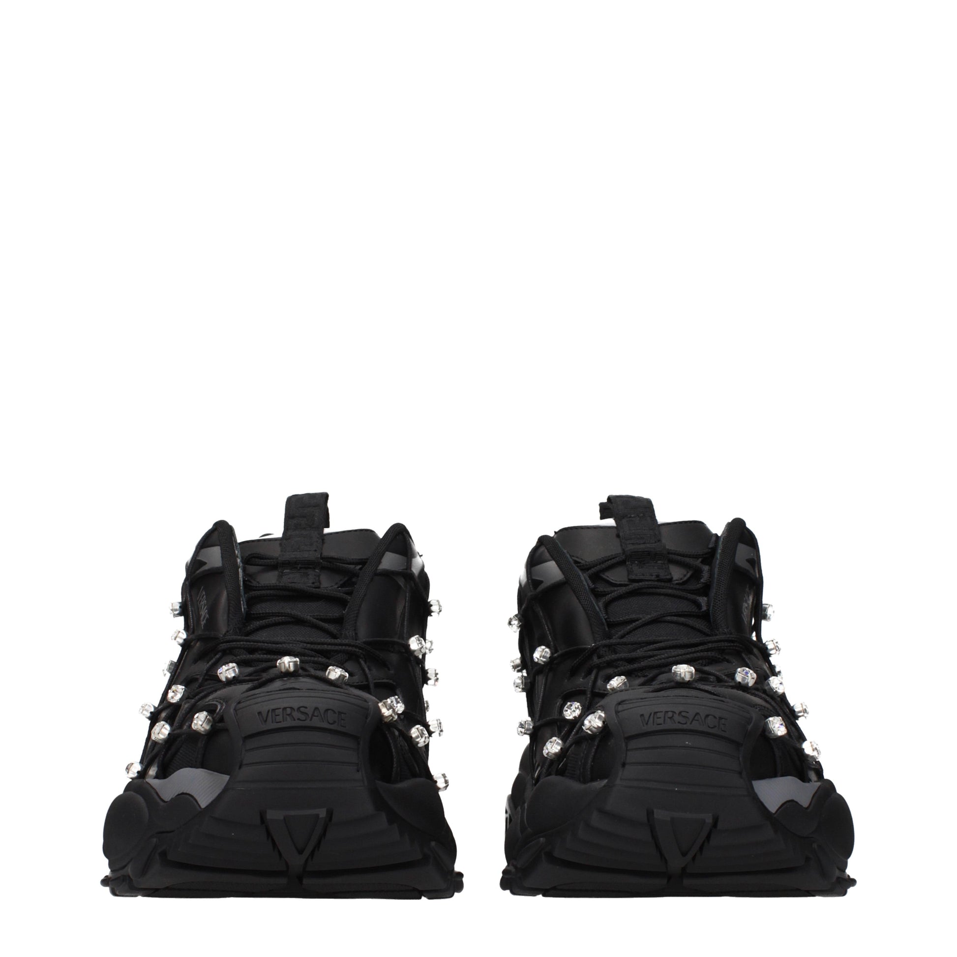 Versace Sneakers Men Fabric  Black