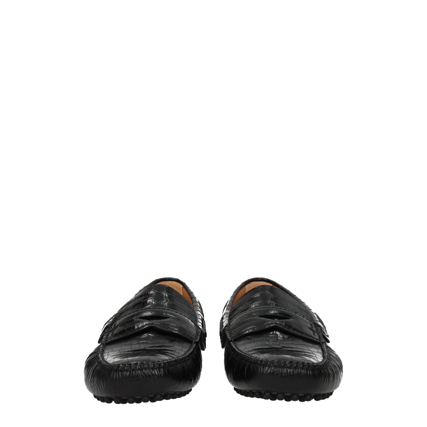 Car Shoe Men's Loafers in Leather Black