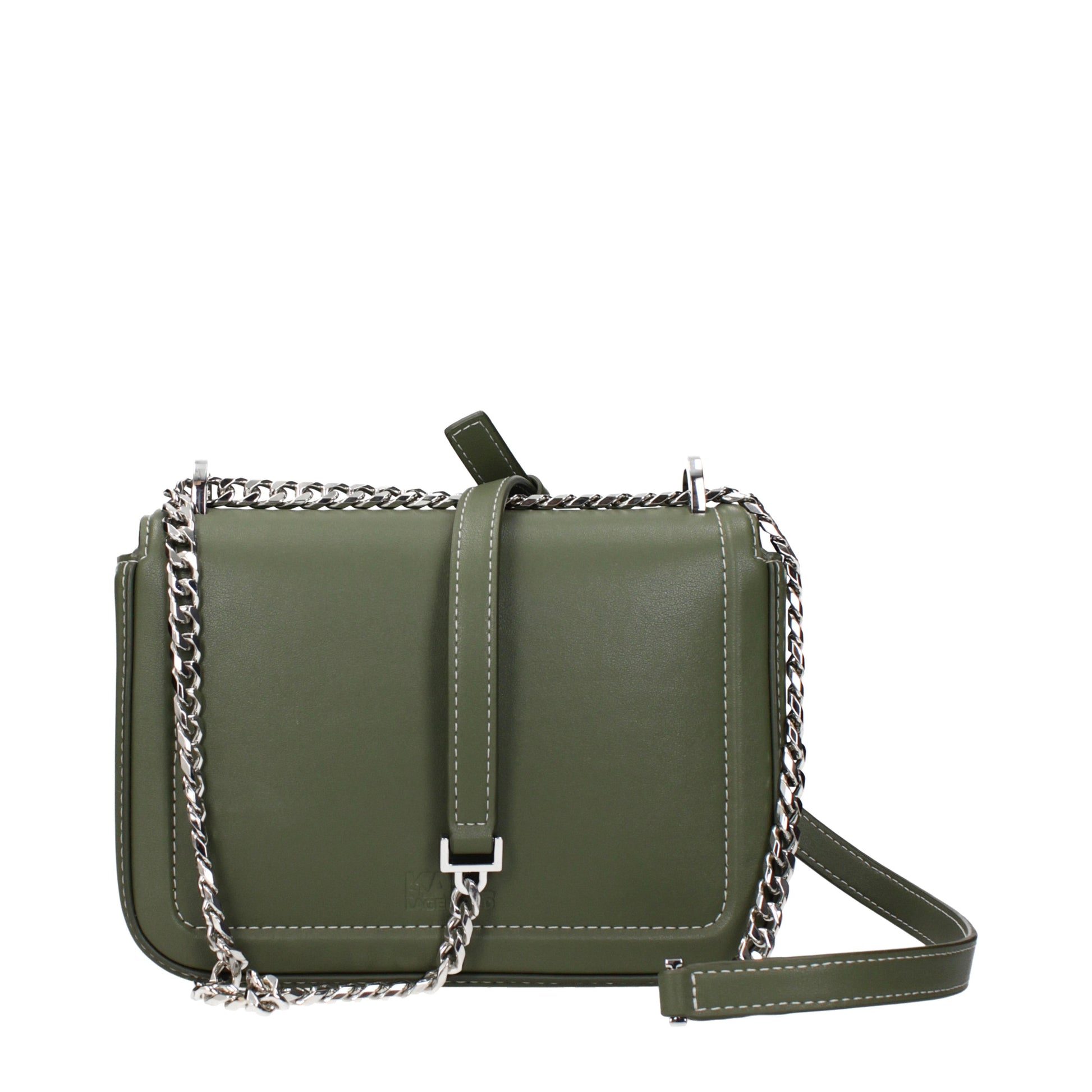 Karl Lagerfeld Crossbody Bags Women Leather Green/Olive