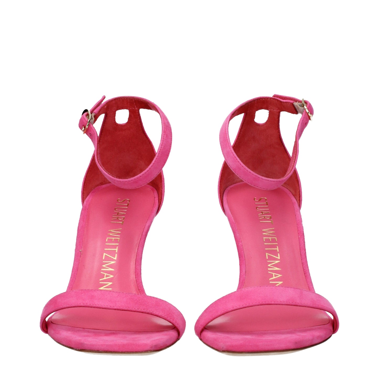 Stuart Weitzman Women's Sandals in Suede Fuchsia