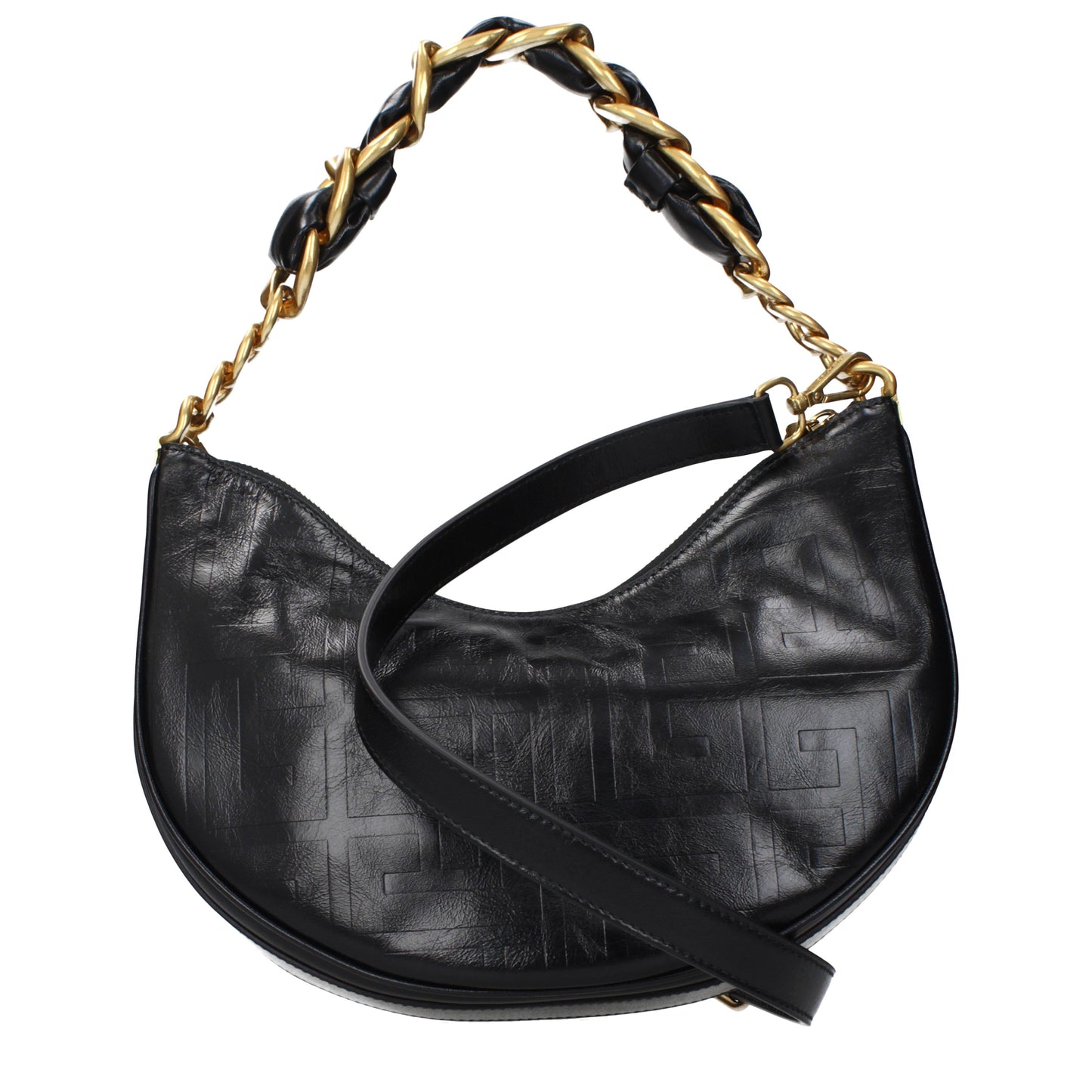 Balmain Shoulder Bags Women Leather Black