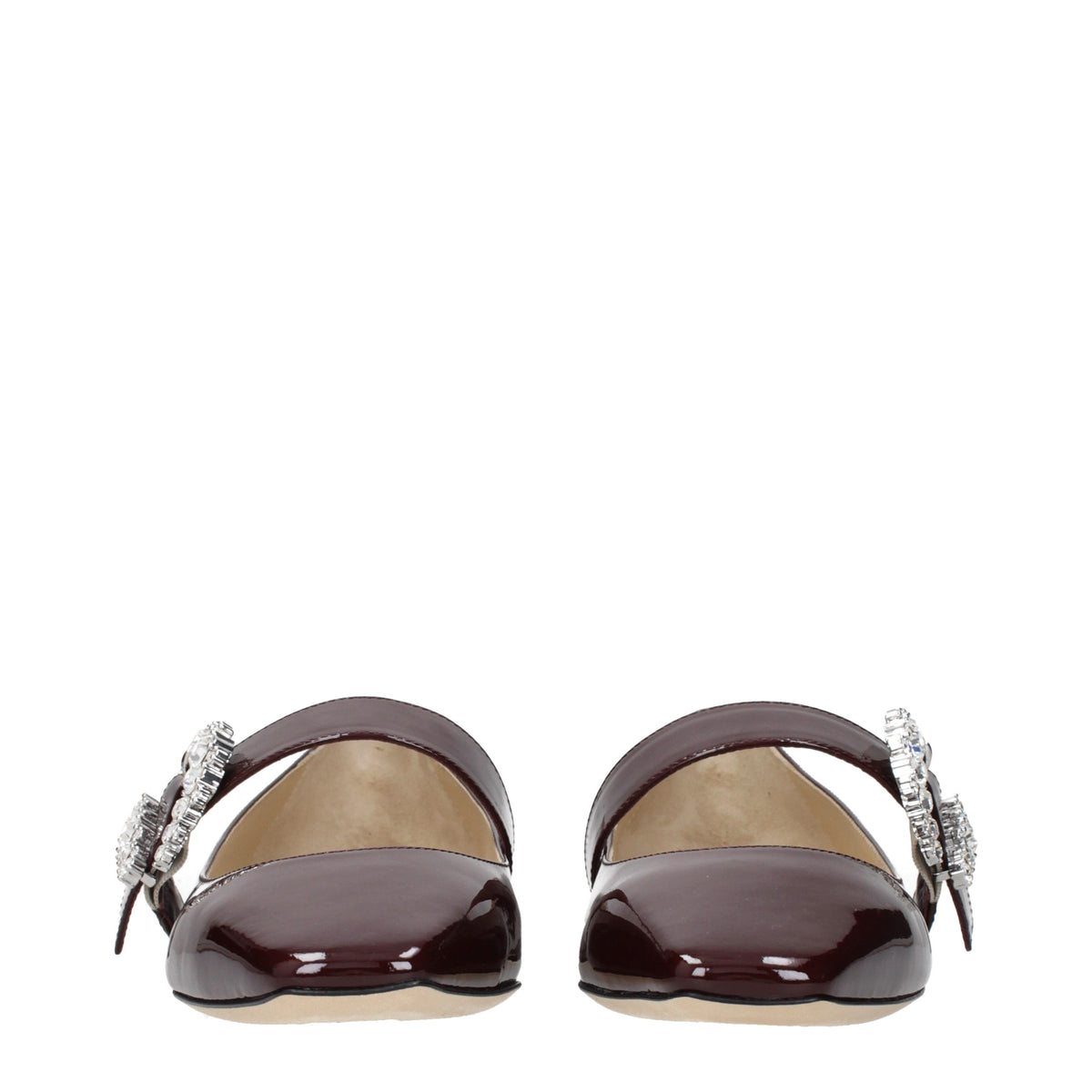 Jimmy Choo Ballet Flats Women Patent Leather Red/Burgundy