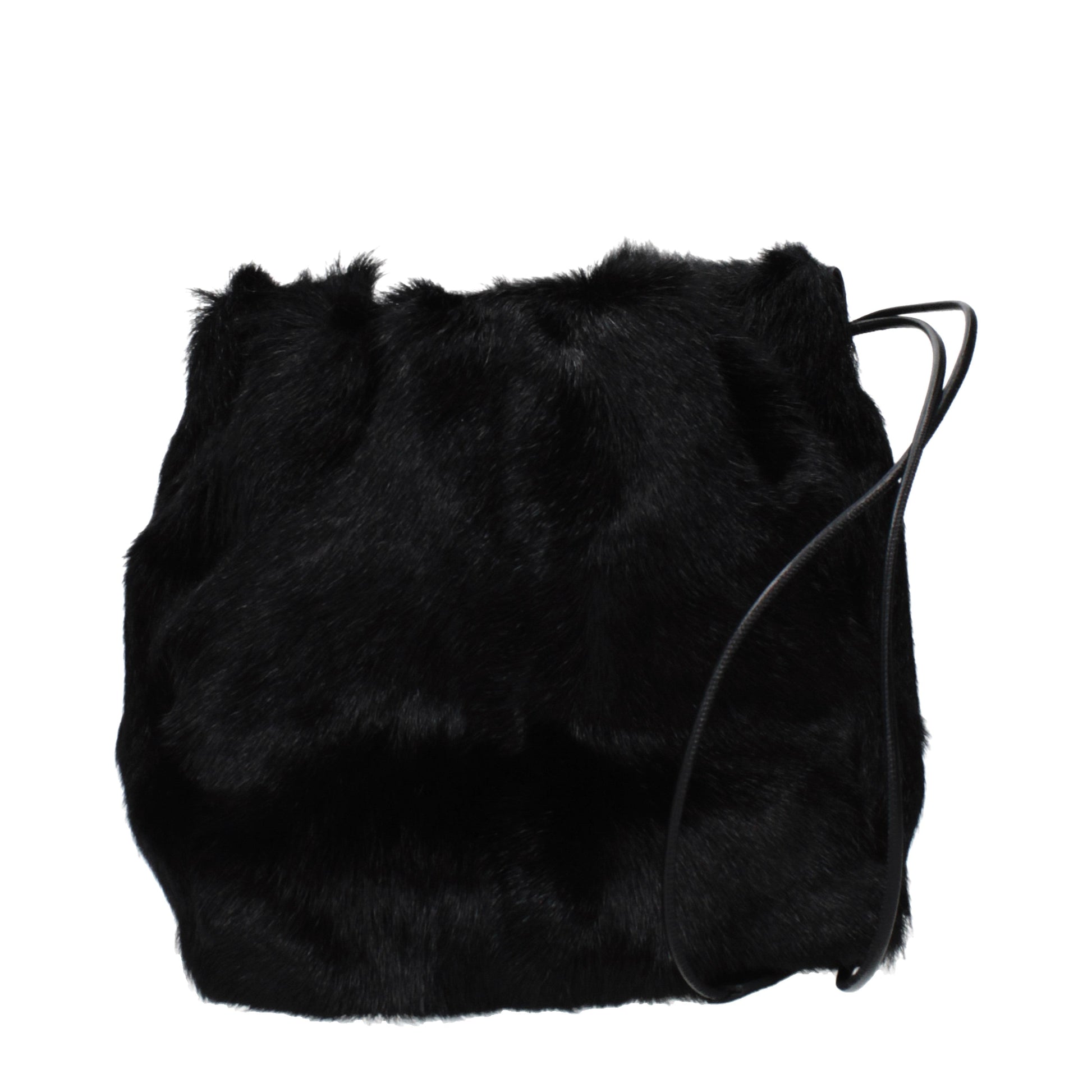 Jil Sander Shoulder Bags Women Fur  Black