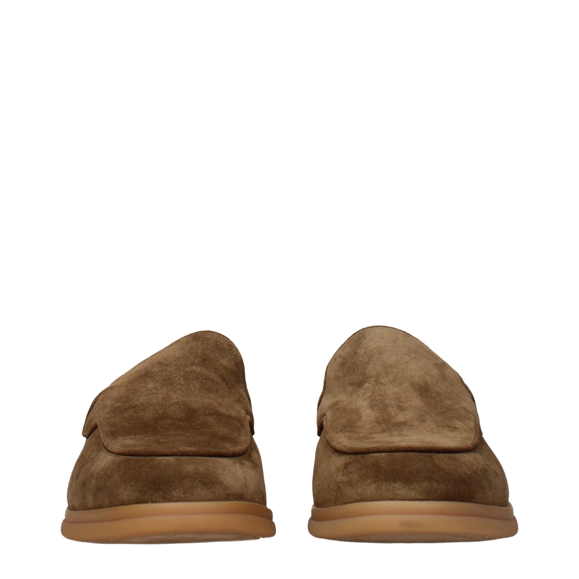 Eleventy Loafers Men Suede Brown