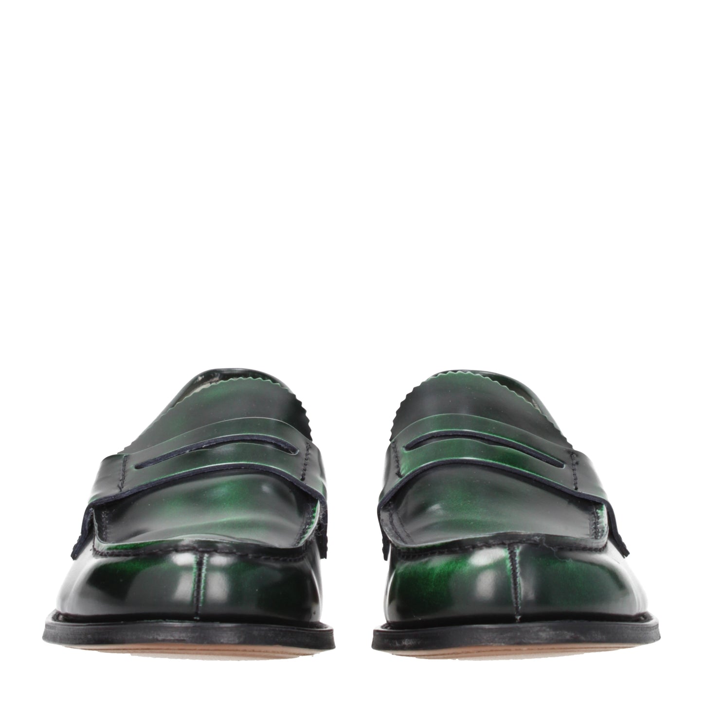 Church's Men's Loafers in Leather Green