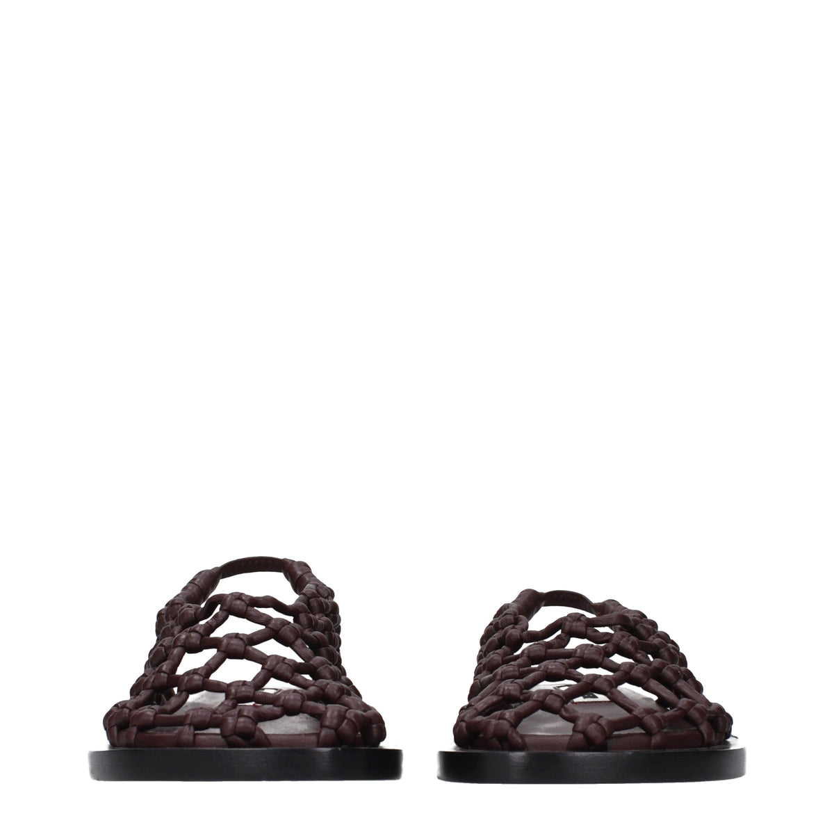 Jil Sander Sandals Women Leather Brown/Aubergine