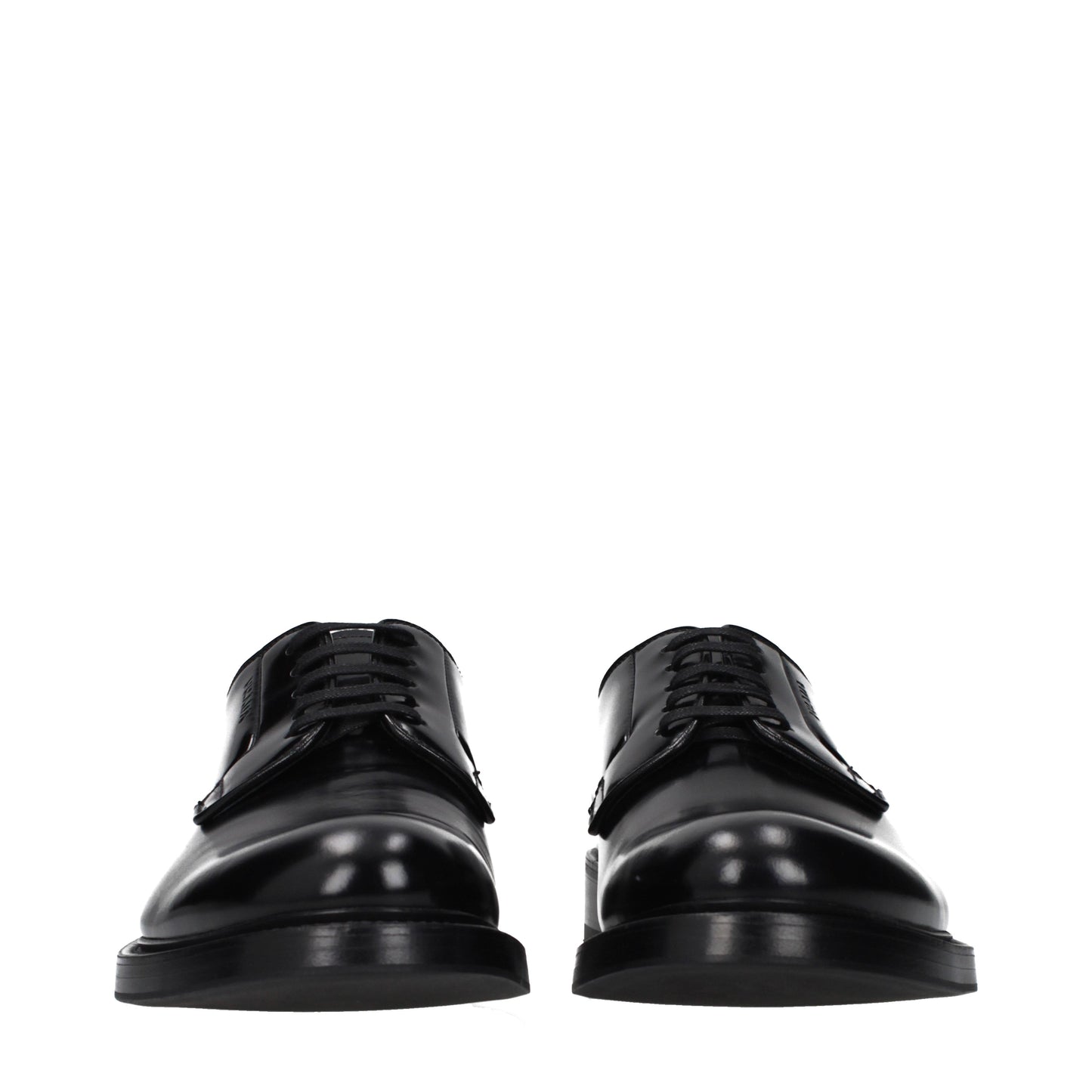 Prada Lace up and Monkstrap Men Leather Black