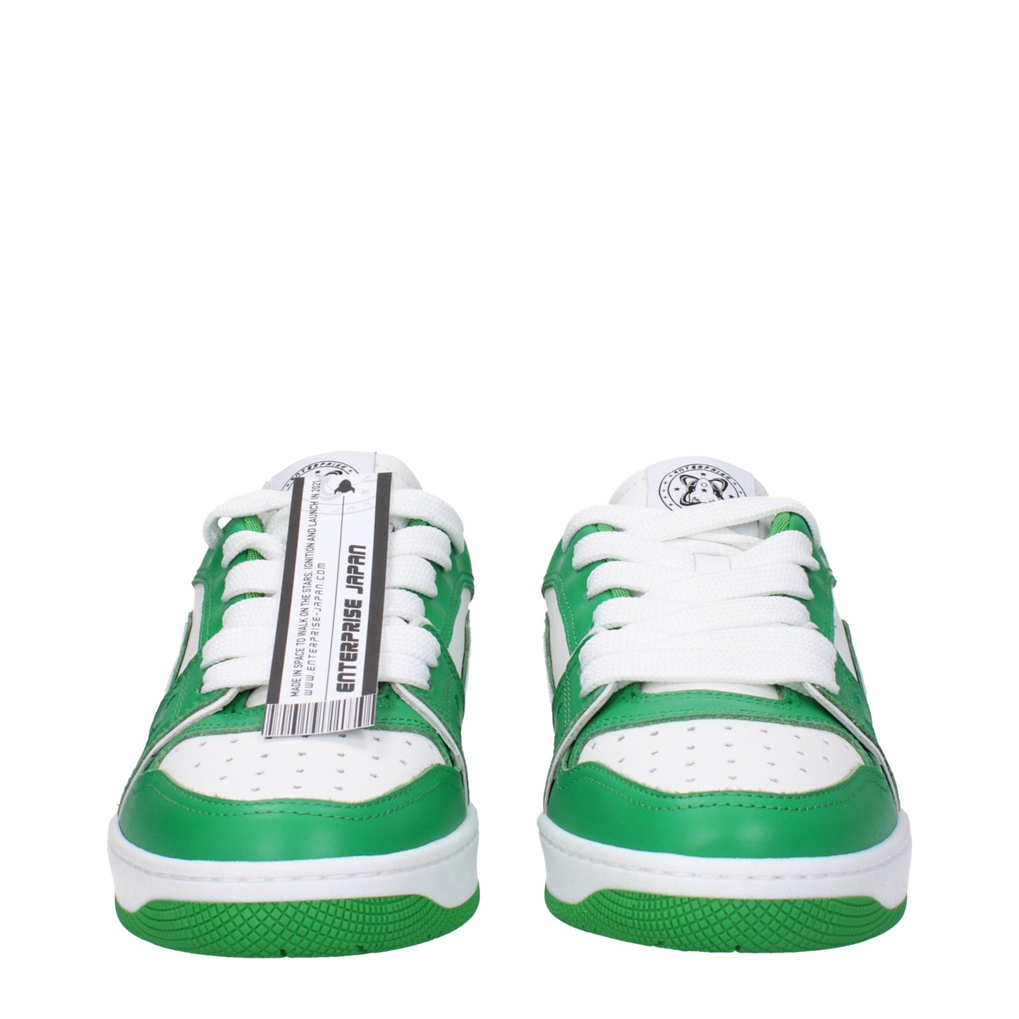 Enterprise Japan Men's Sneakers in Leather Green/White