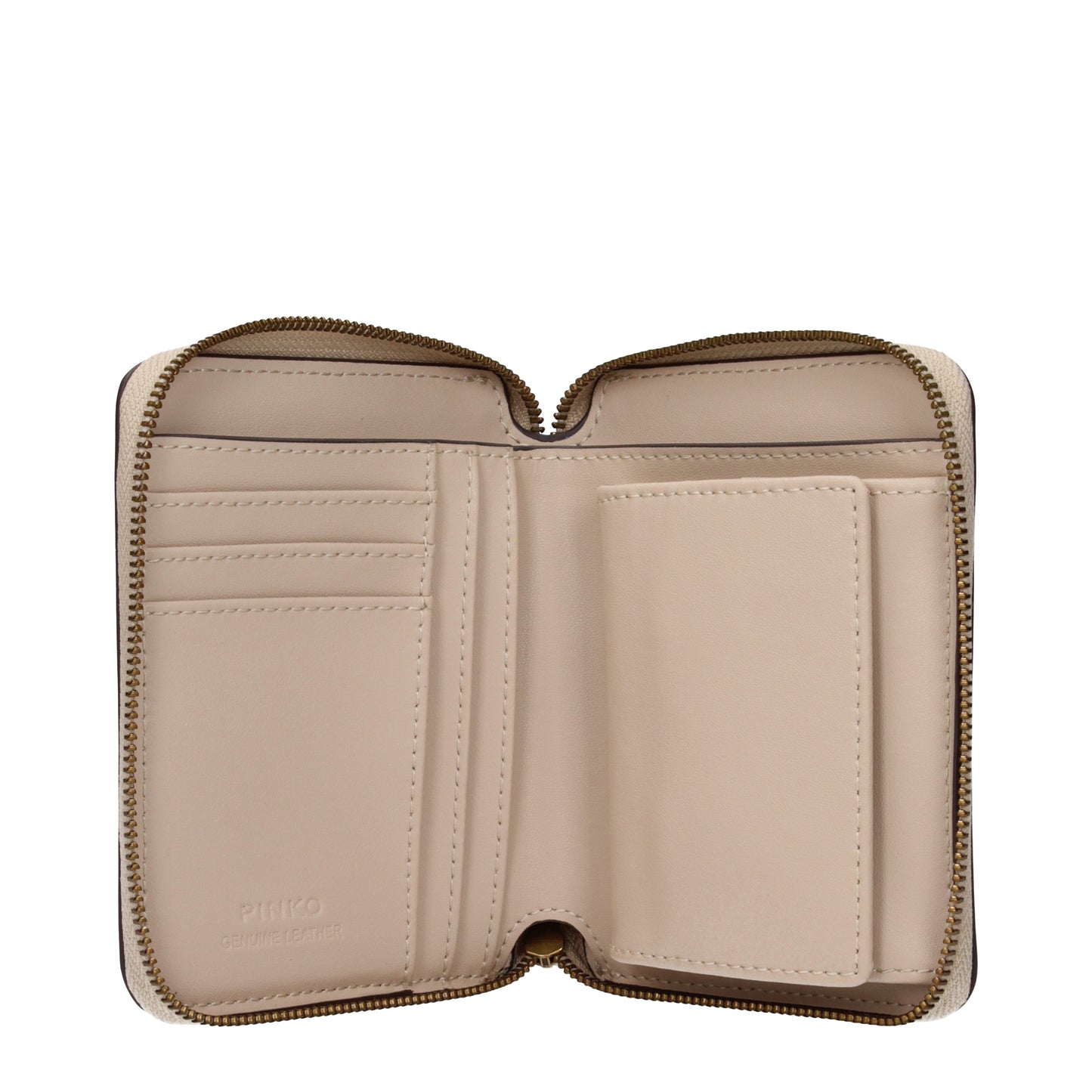 Pinko Wallets Women Leather Beige