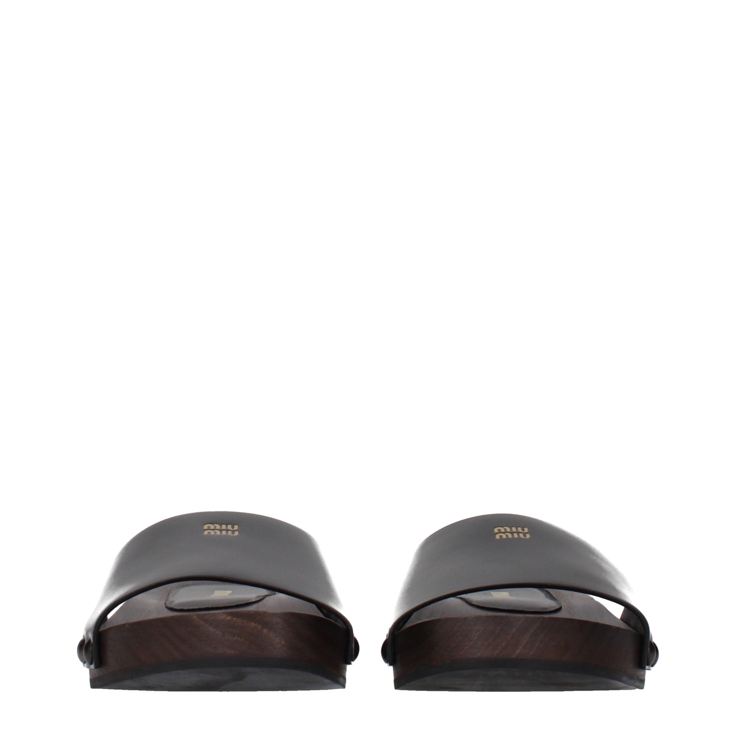 Miu Miu Slippers and Clogs Women Patent Leather Black