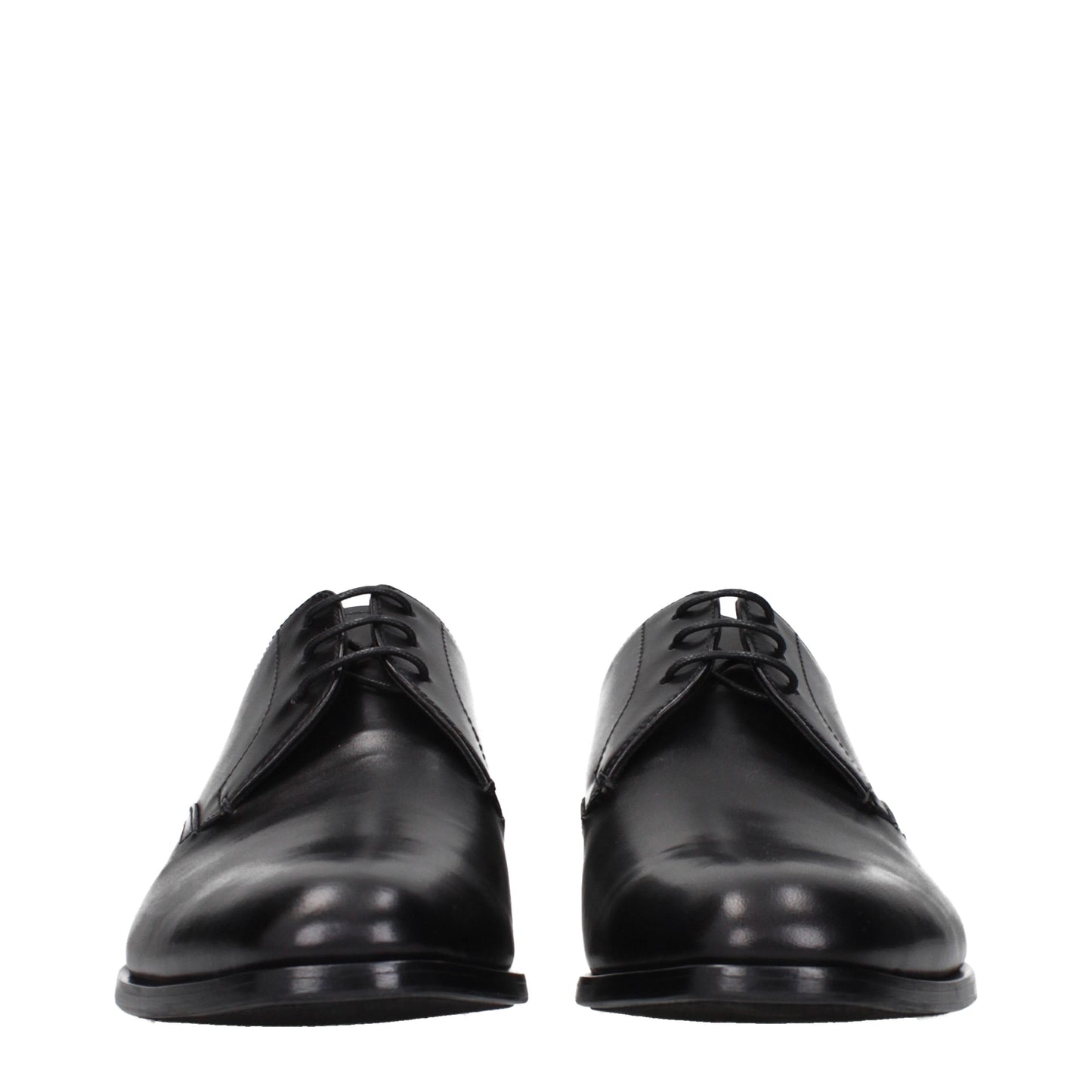Prada Lace up and Monkstrap Men Leather Black