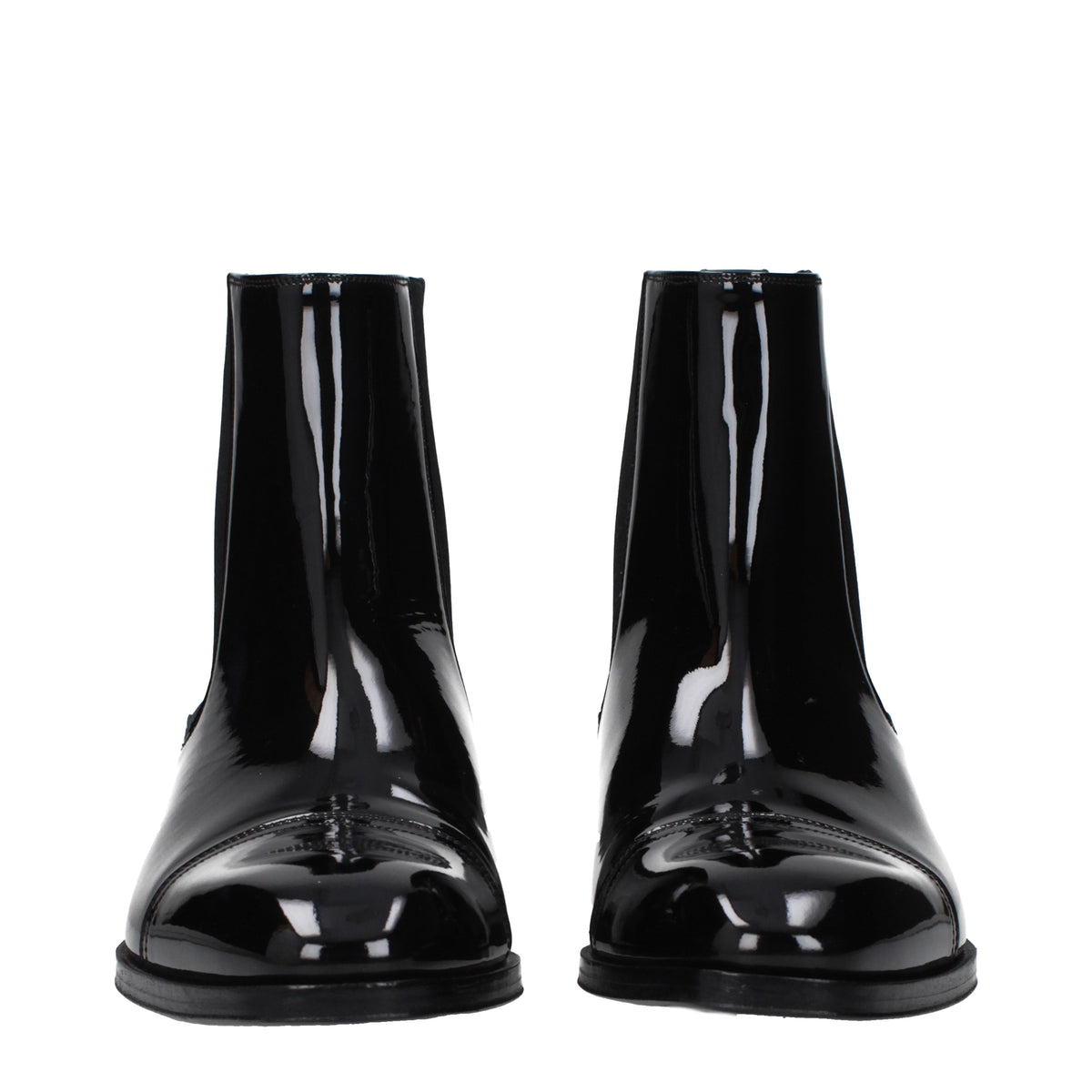 Tom Ford Ankle Boots Men Patent Leather Black