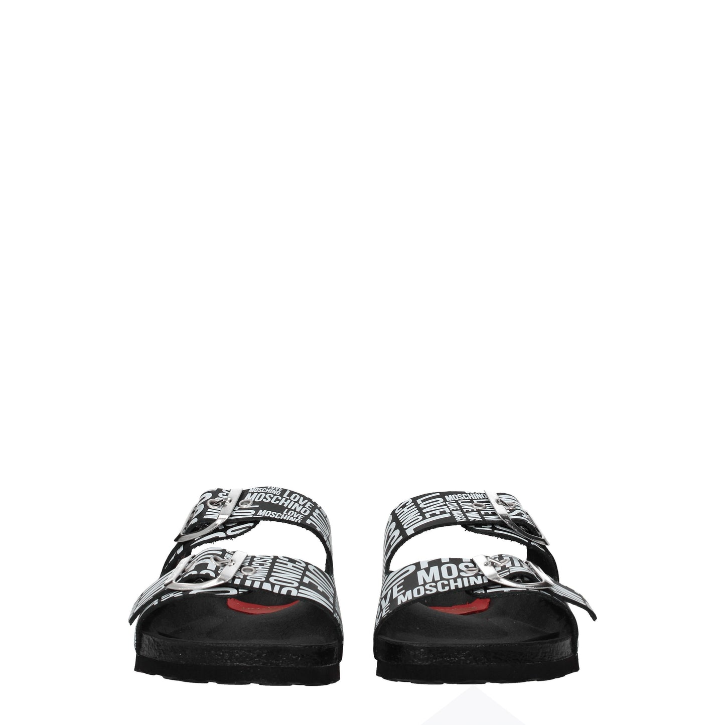 Love Moschino Women's Sandals & Slippers in Leather Black/White