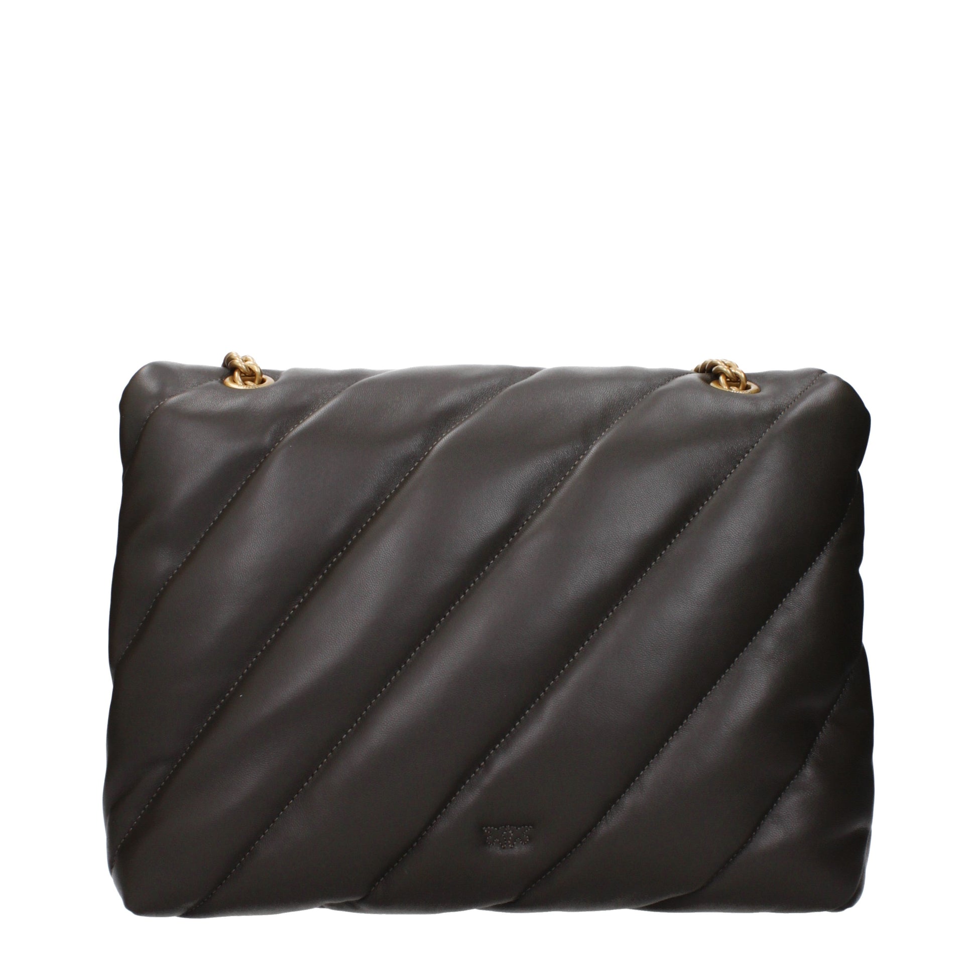 Pinko Shoulder Bags Women Leather Green/Mud