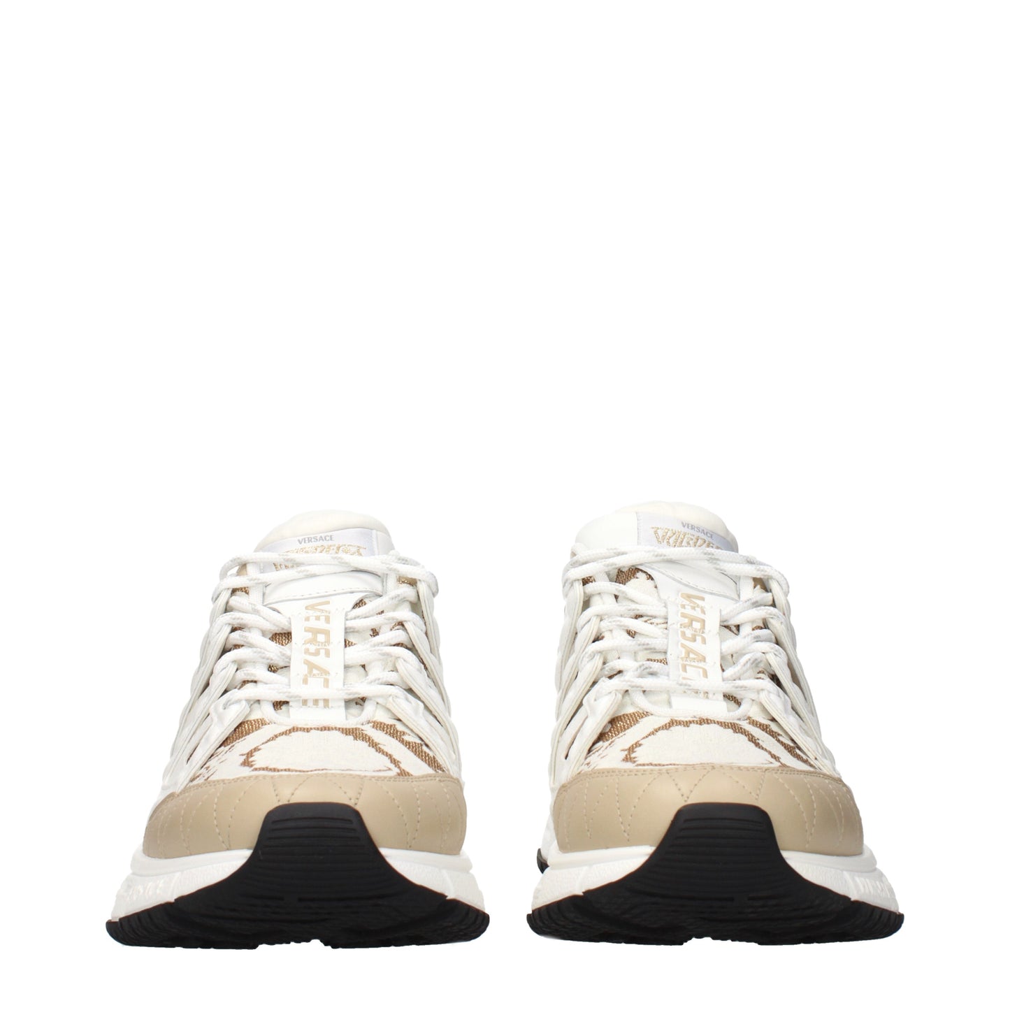 Versace Sneakers Men Fabric  White/Light Sand