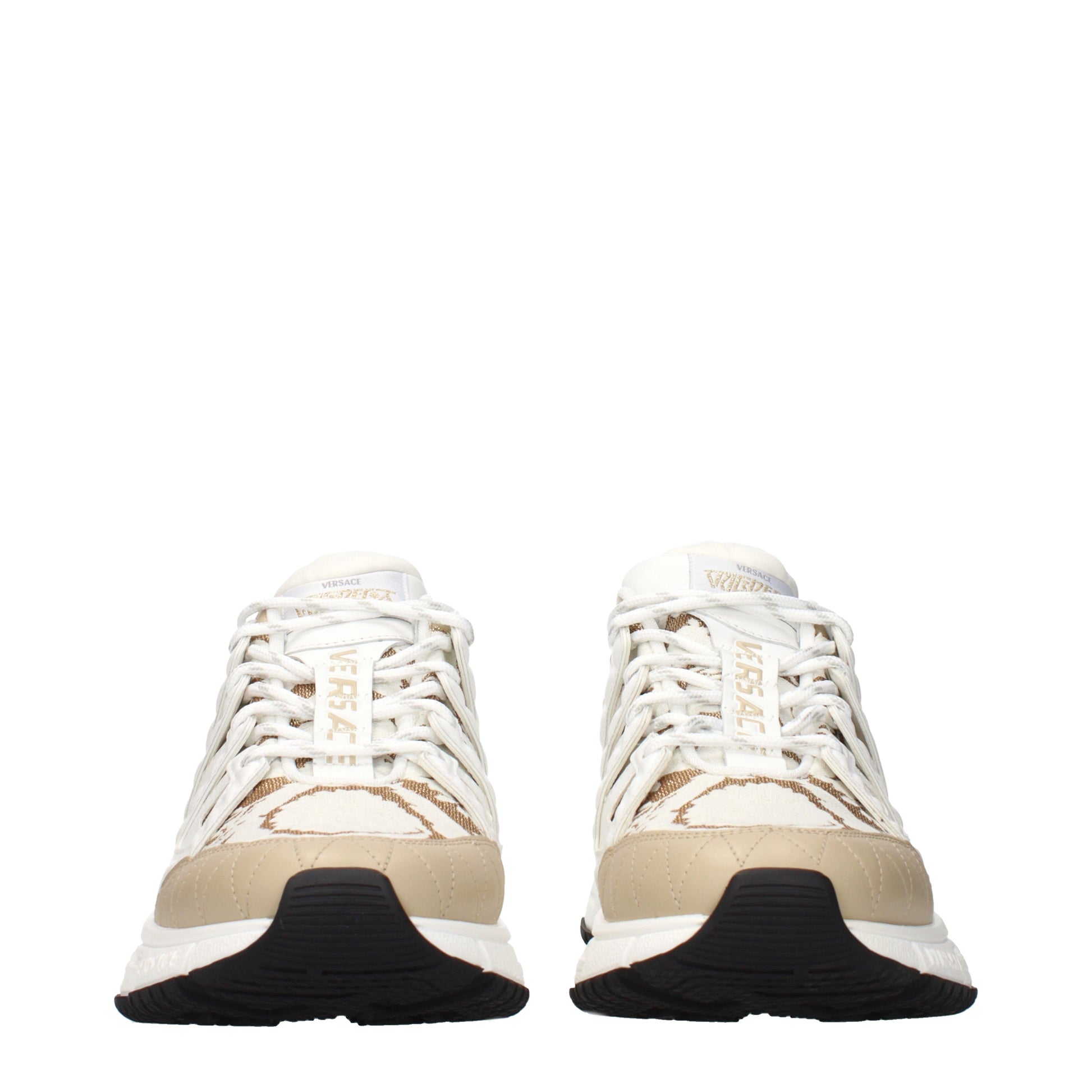 Versace Sneakers Men Fabric  White/Light Sand