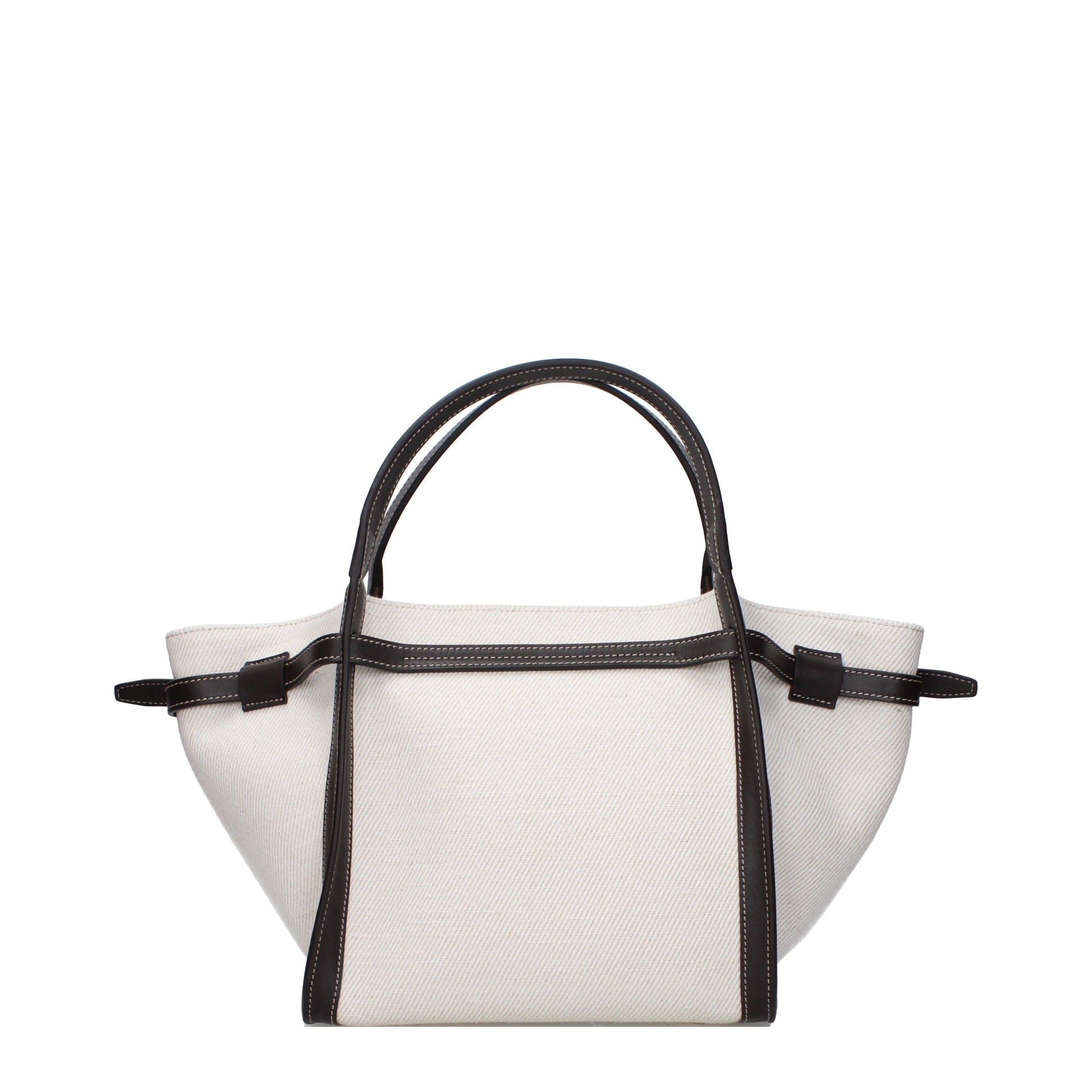 Tod's Handbags Women Fabric  White/Dark Brown