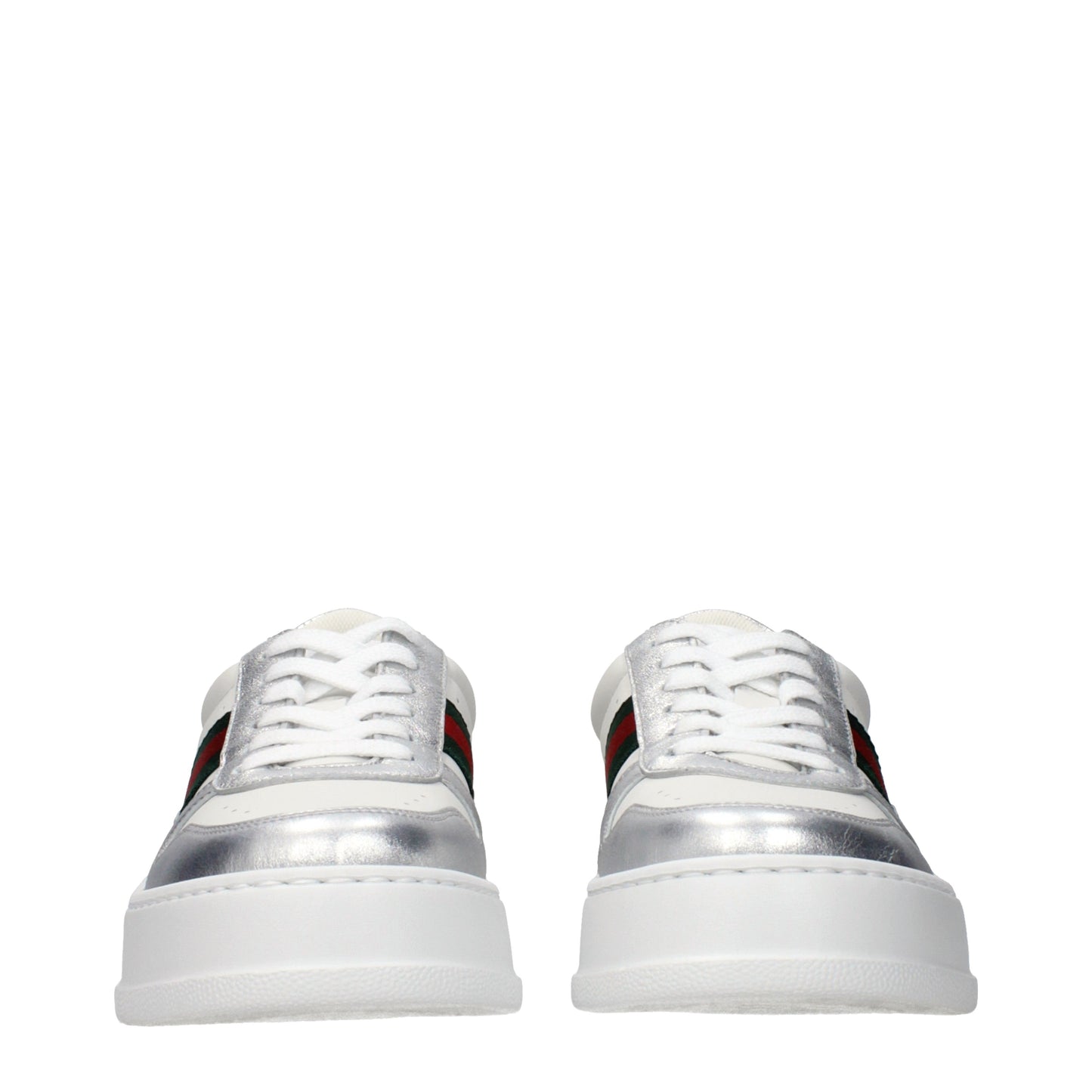Gucci Sneakers Women Leather White/Silver