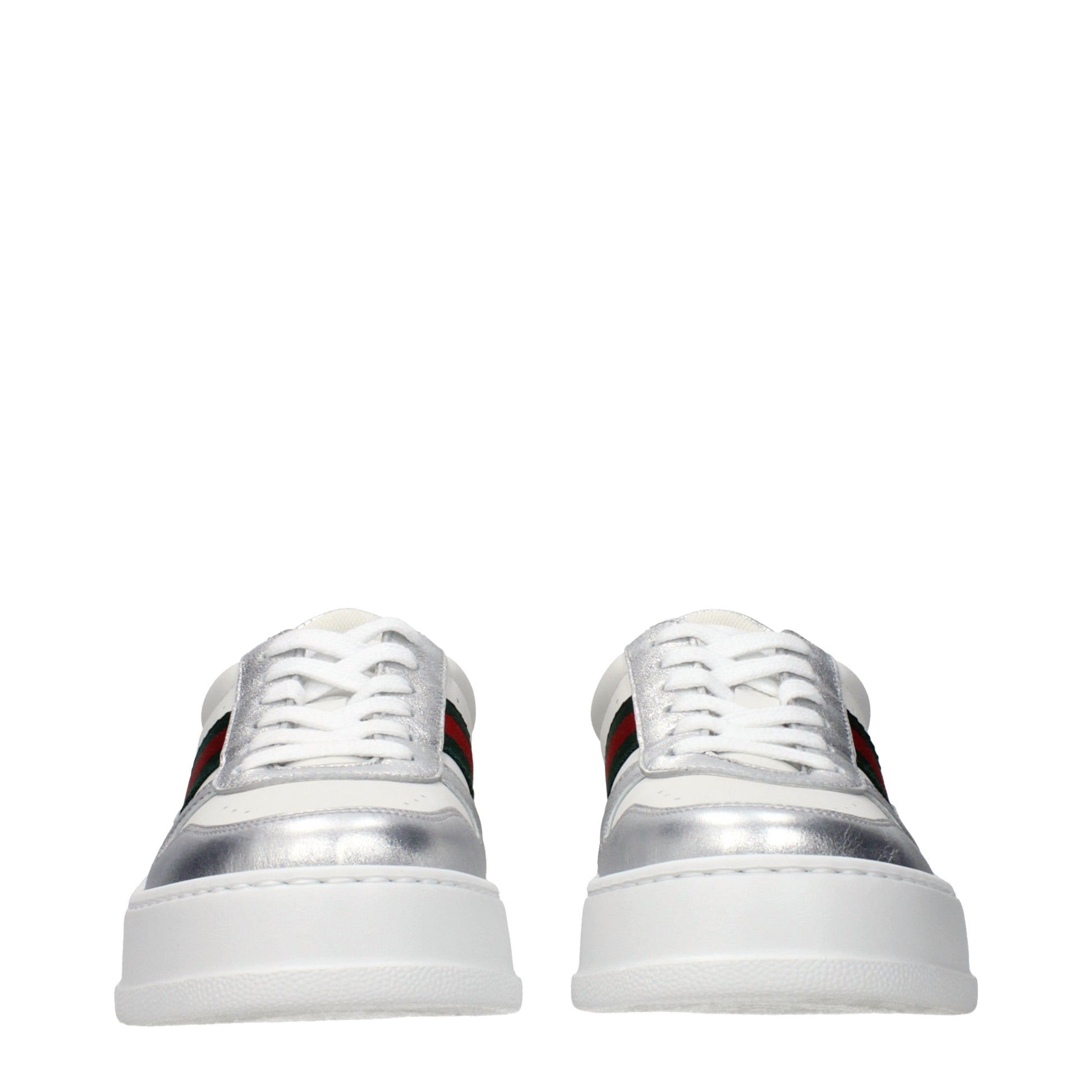 Gucci Sneakers Women Leather White/Silver