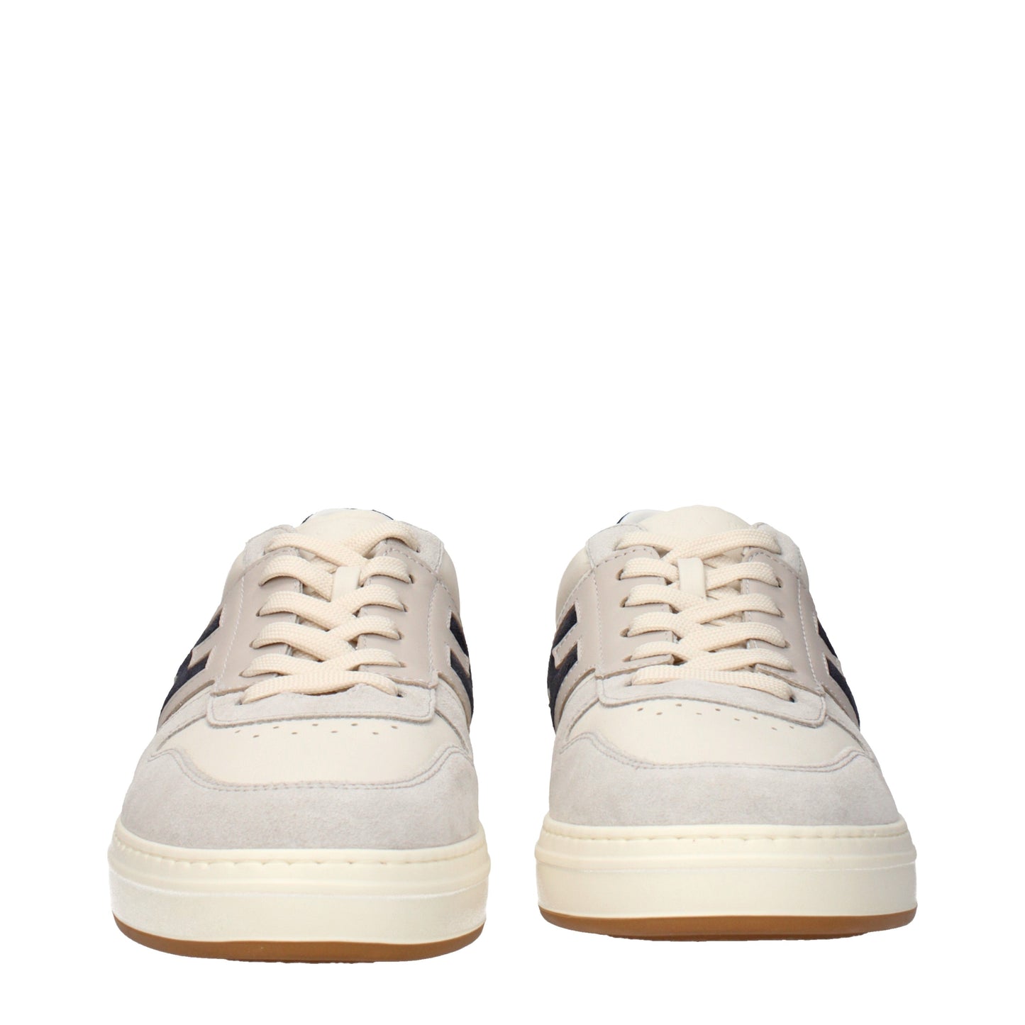 Hogan Sneakers Men Leather Beige/Dark Blue