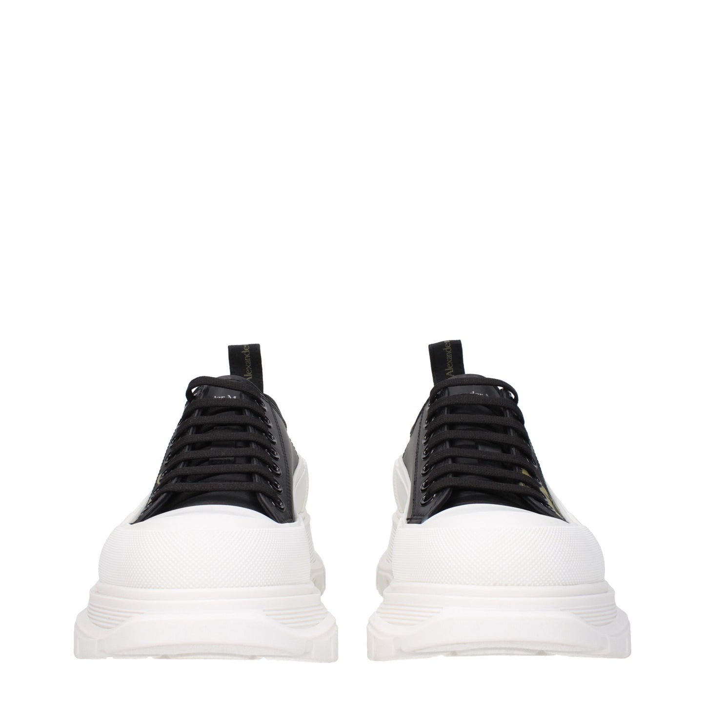 Alexander McQueen Sneakers Men Leather Black/Khaki